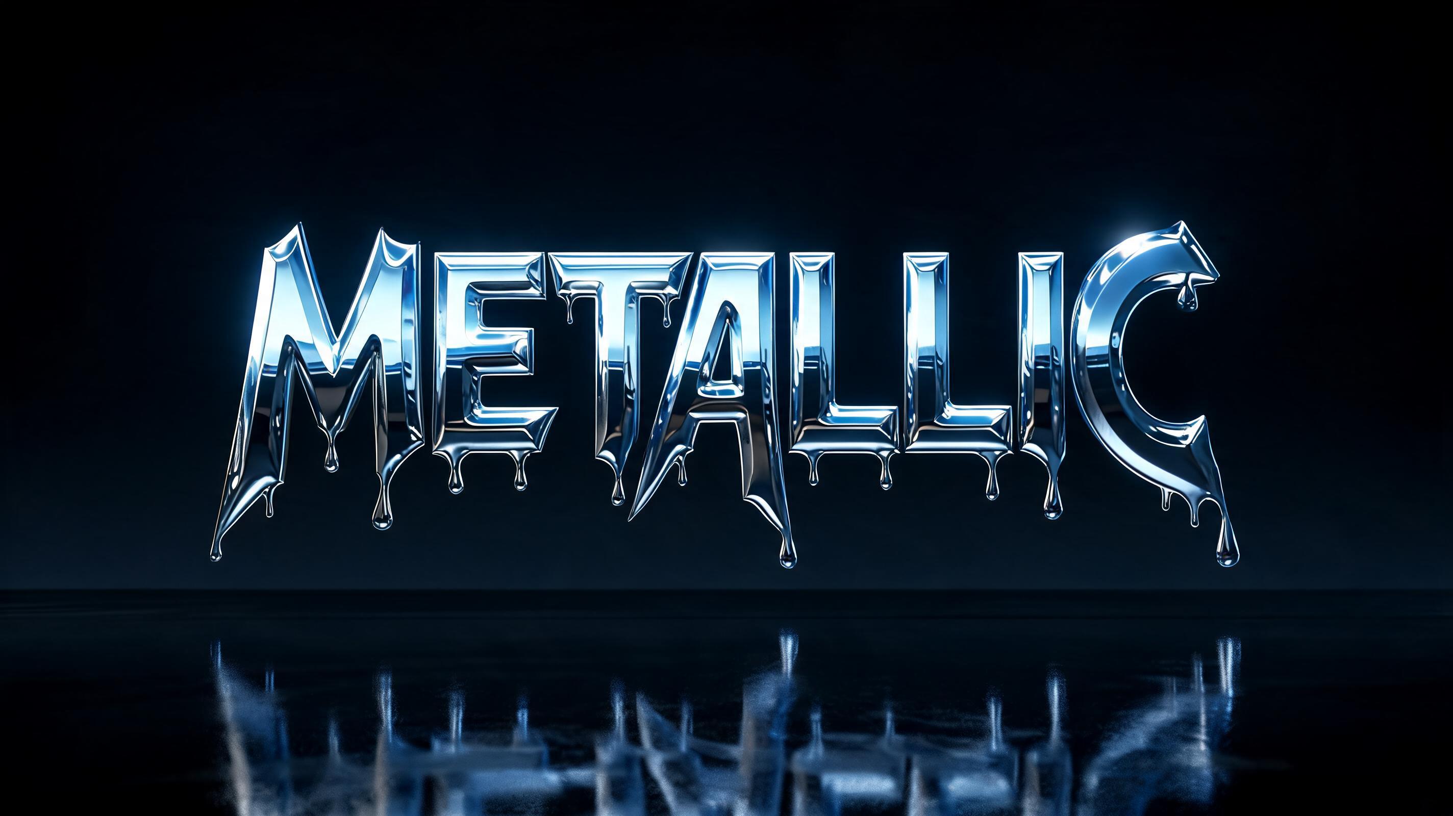 "metallic" — Cyberpunk Chrome text effect