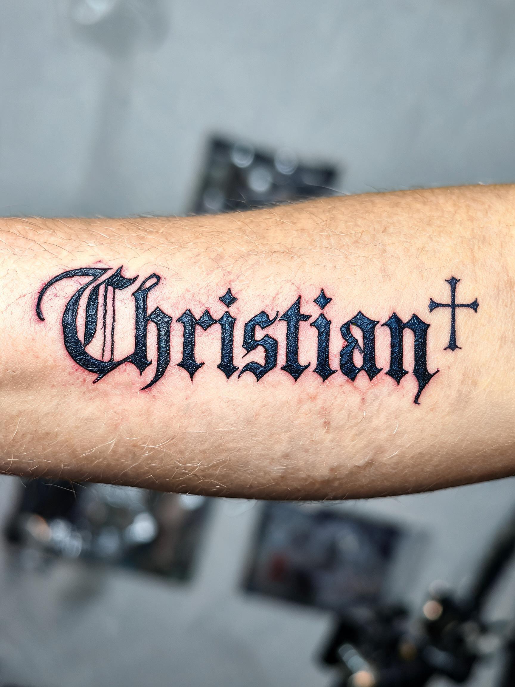 "Christian" — Tattoo | AI Text Effect Generator
