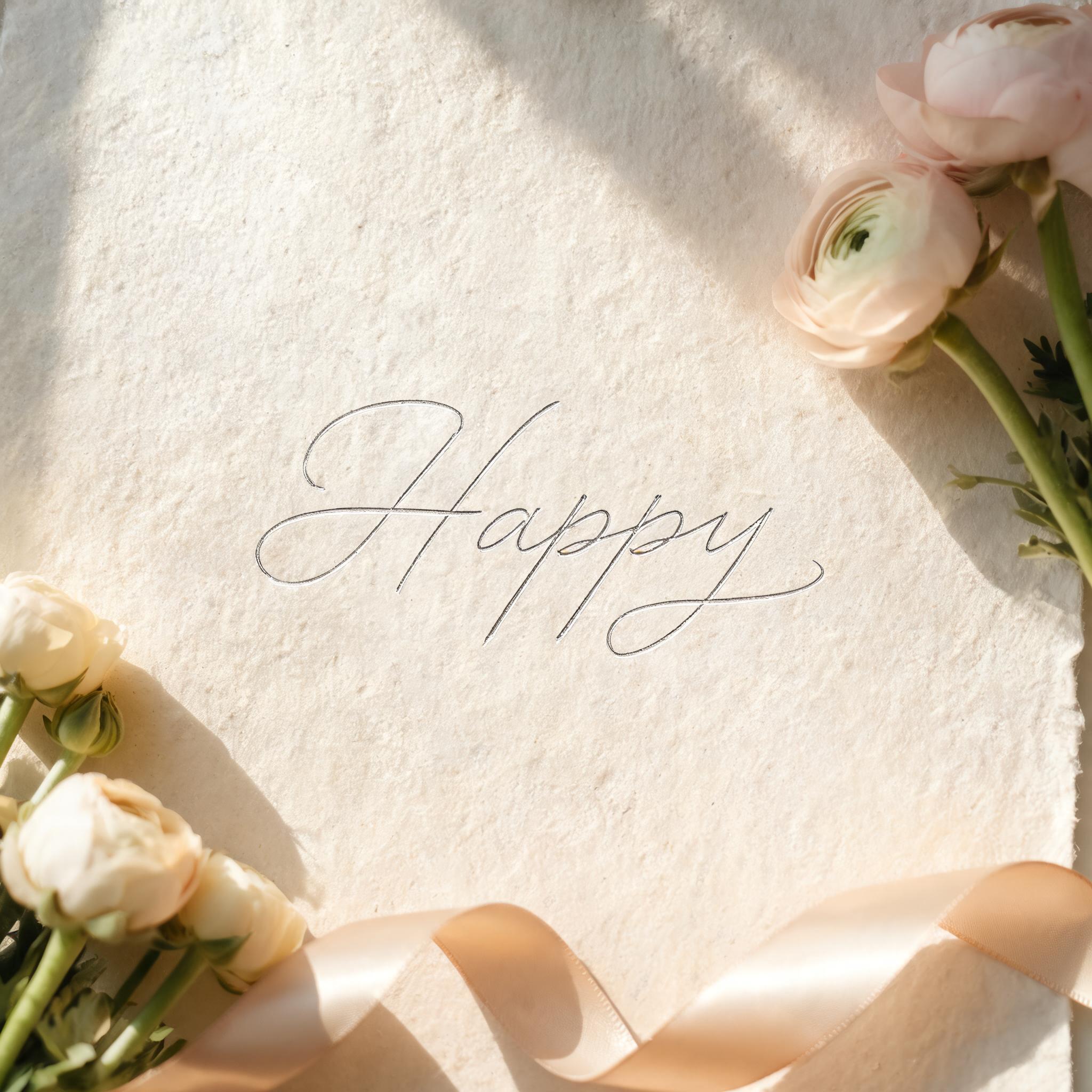 "Happy" —  | AI Text Effect Generator