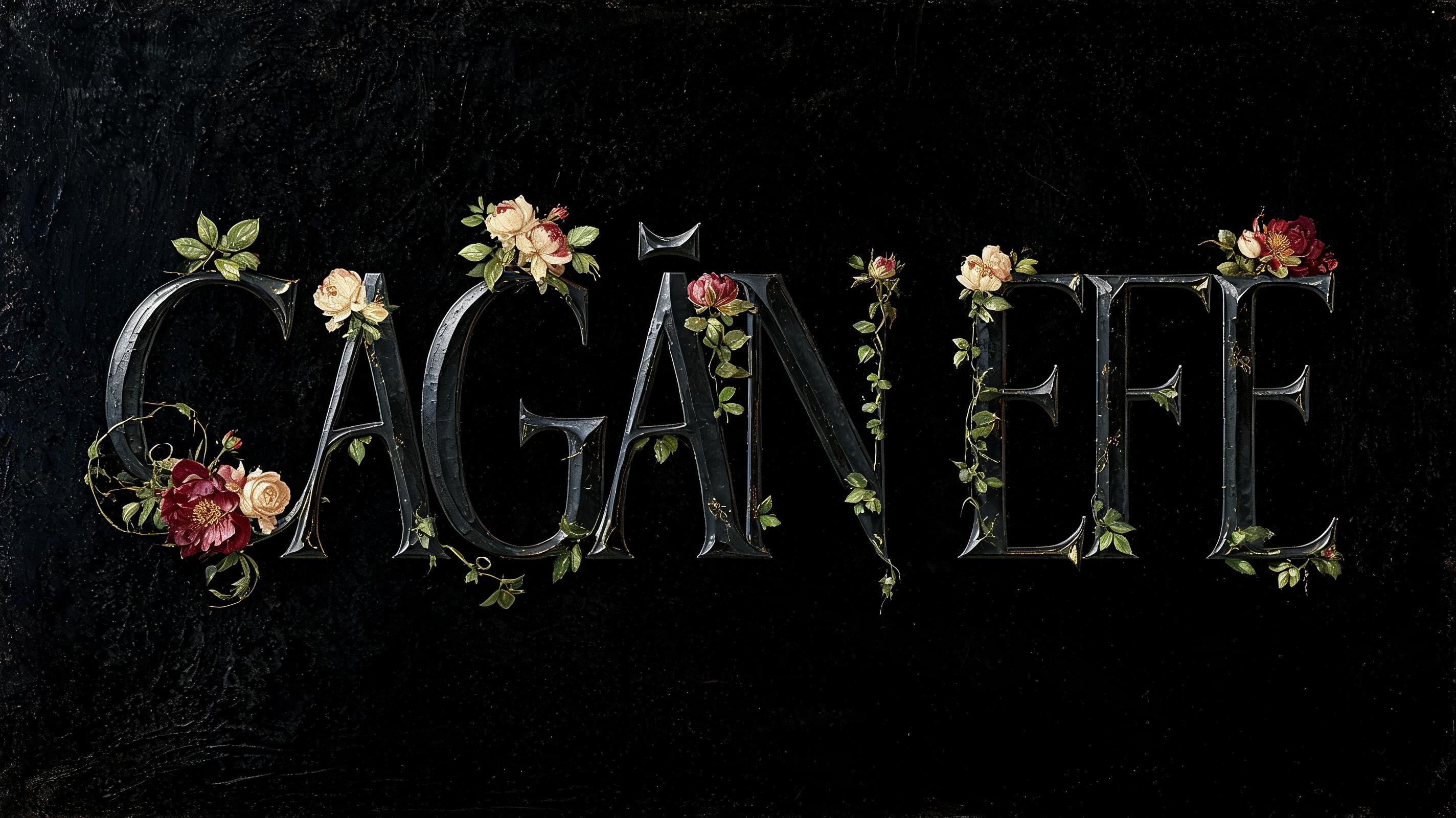 "ÇAĞAN EFE" — Floral | AI Text Effect Generator