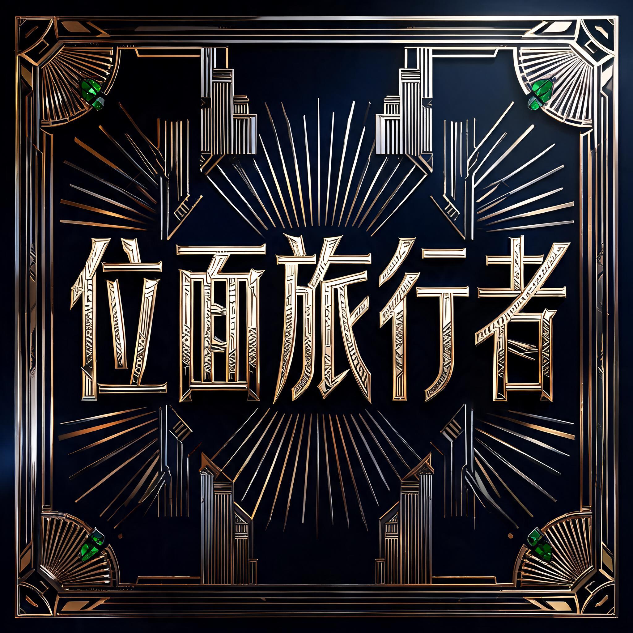 "位面旅行者" — Art Deco text effect