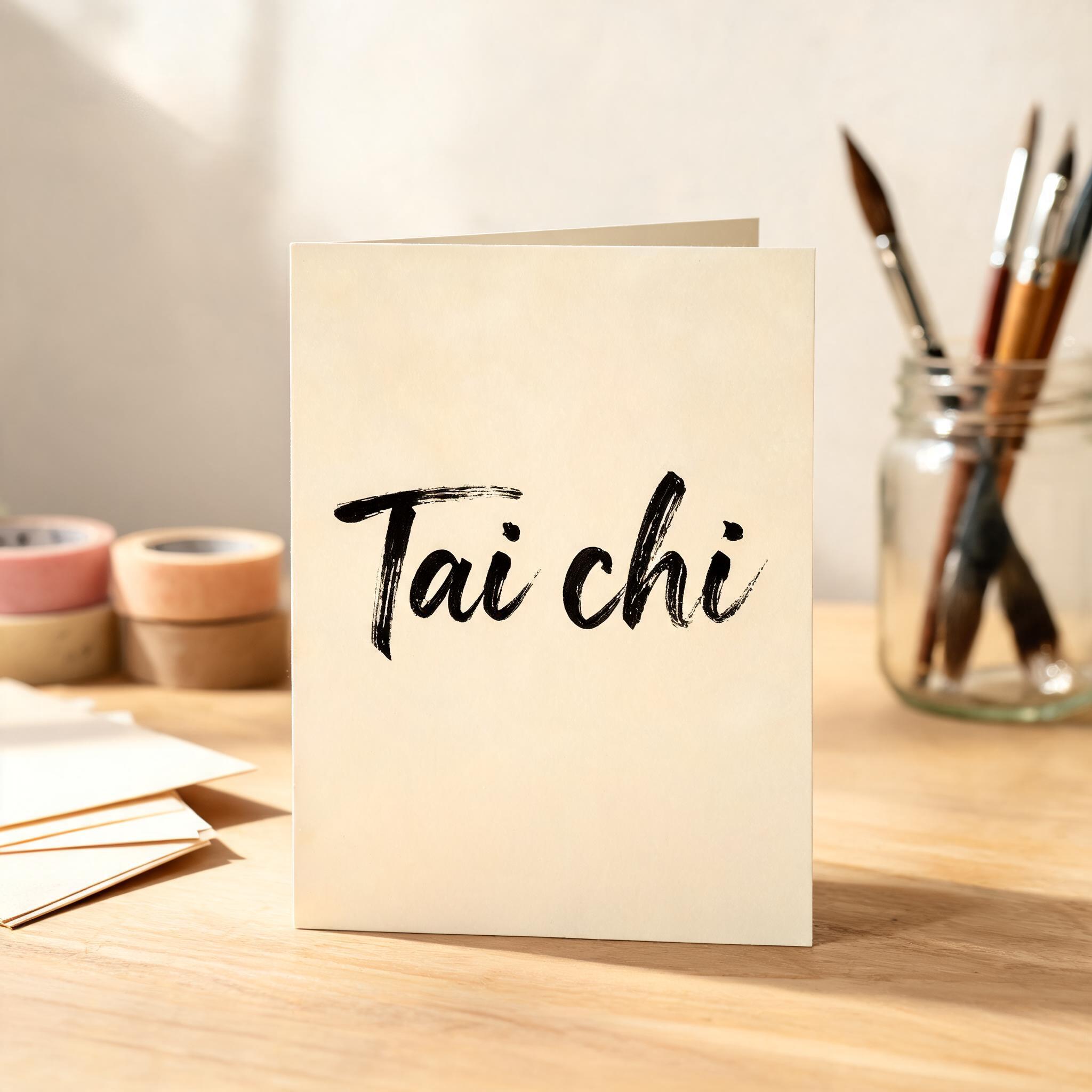"Tai chi" — Brush Stroke | AI Text Effect Generator