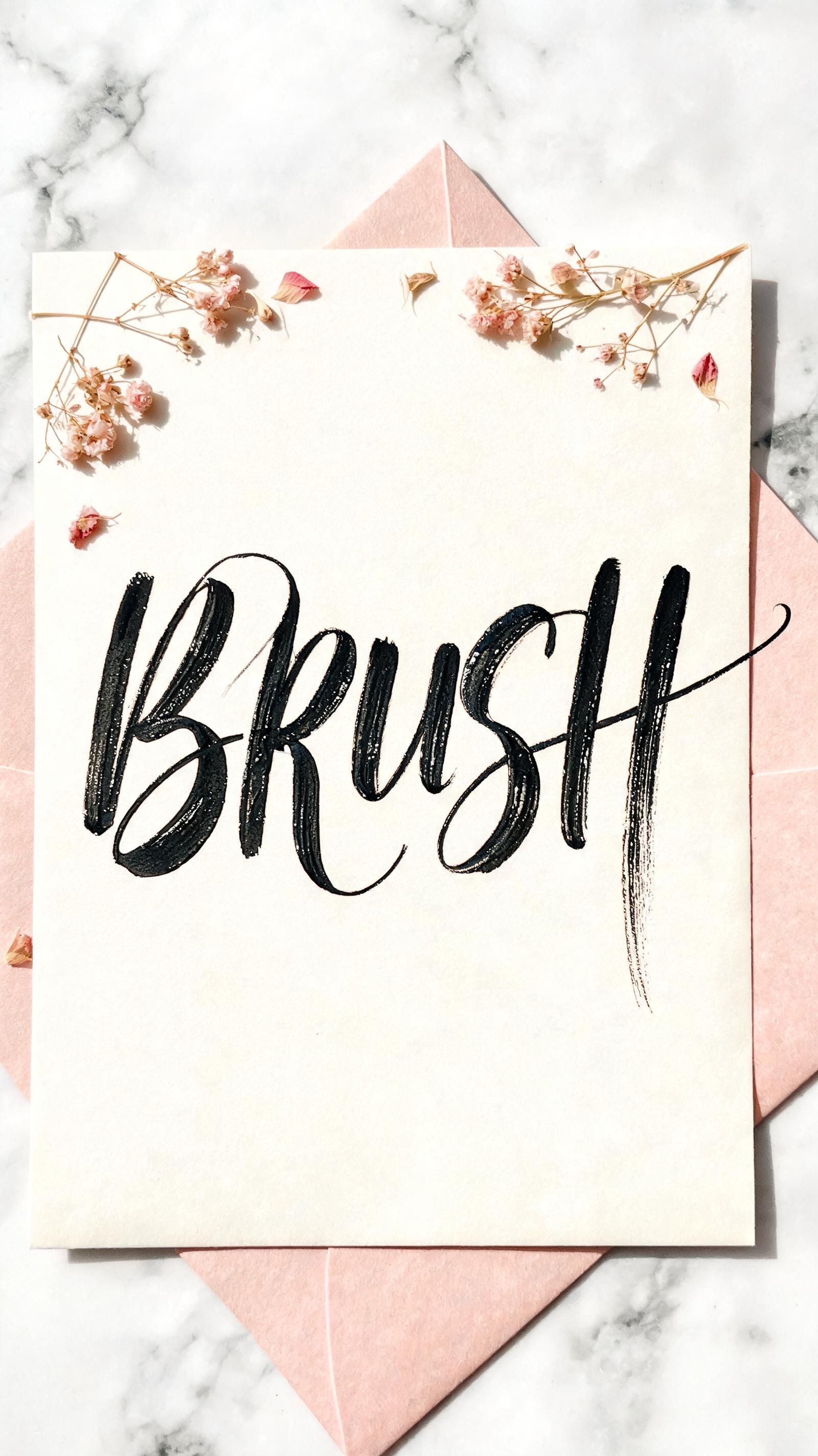 "BRUSH" — Brush Stroke | AI Text Effect Generator