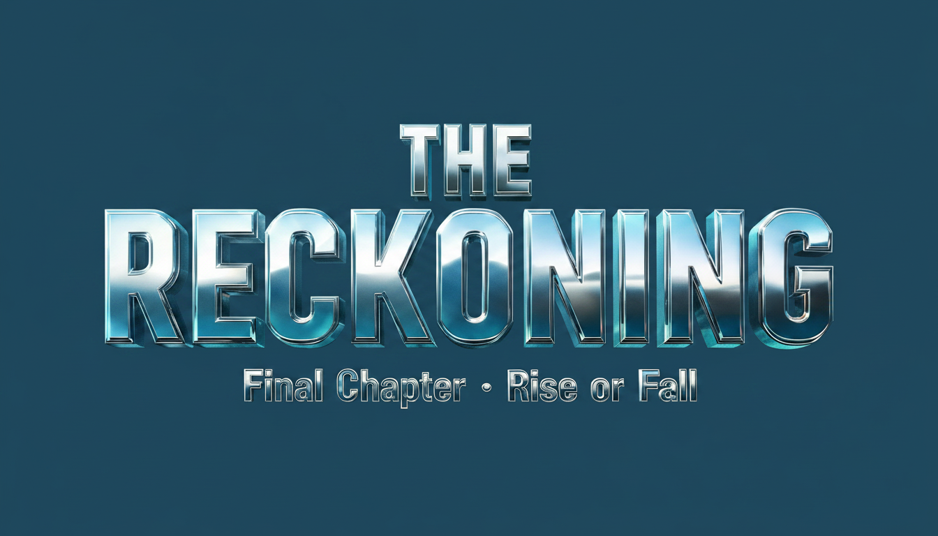 "THE RECKONING
Final Chapter · Rise or Fall" — Cinematic Netflix | AI Text Effect Generator