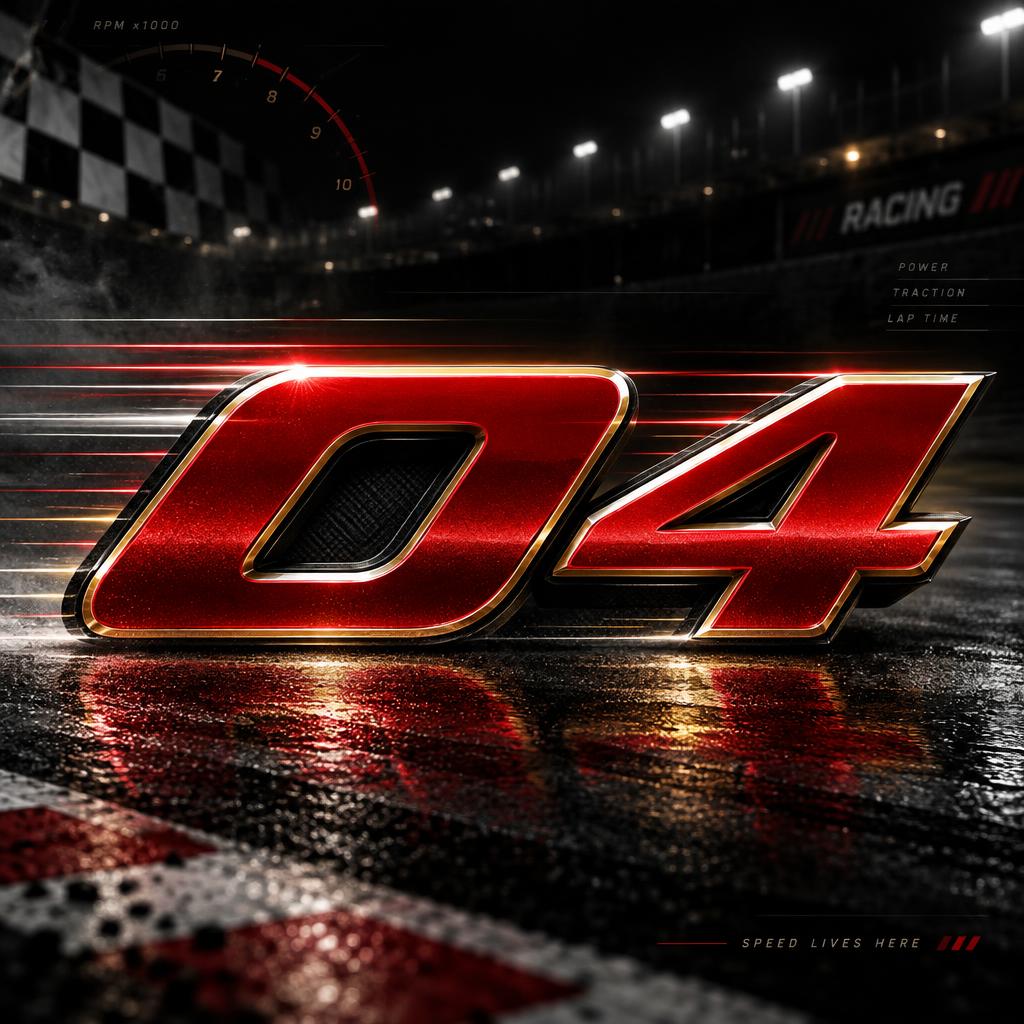 "04" — Racing | AI Text Effect Generator