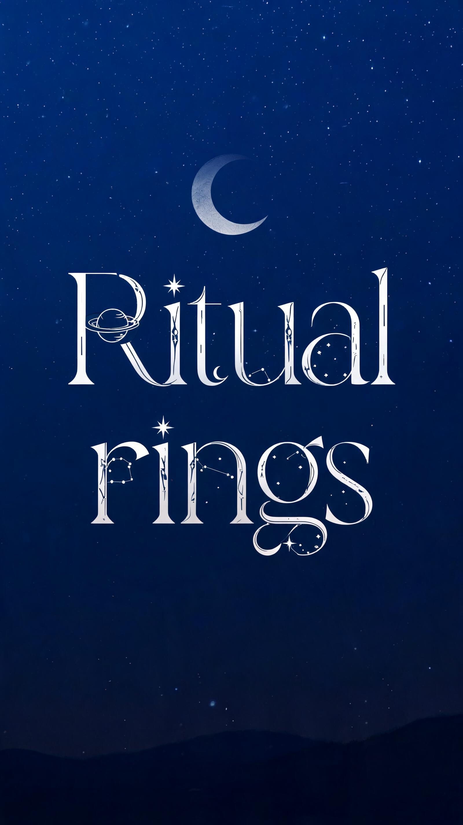 "Ritual rings" — Celestial Symbol text effect