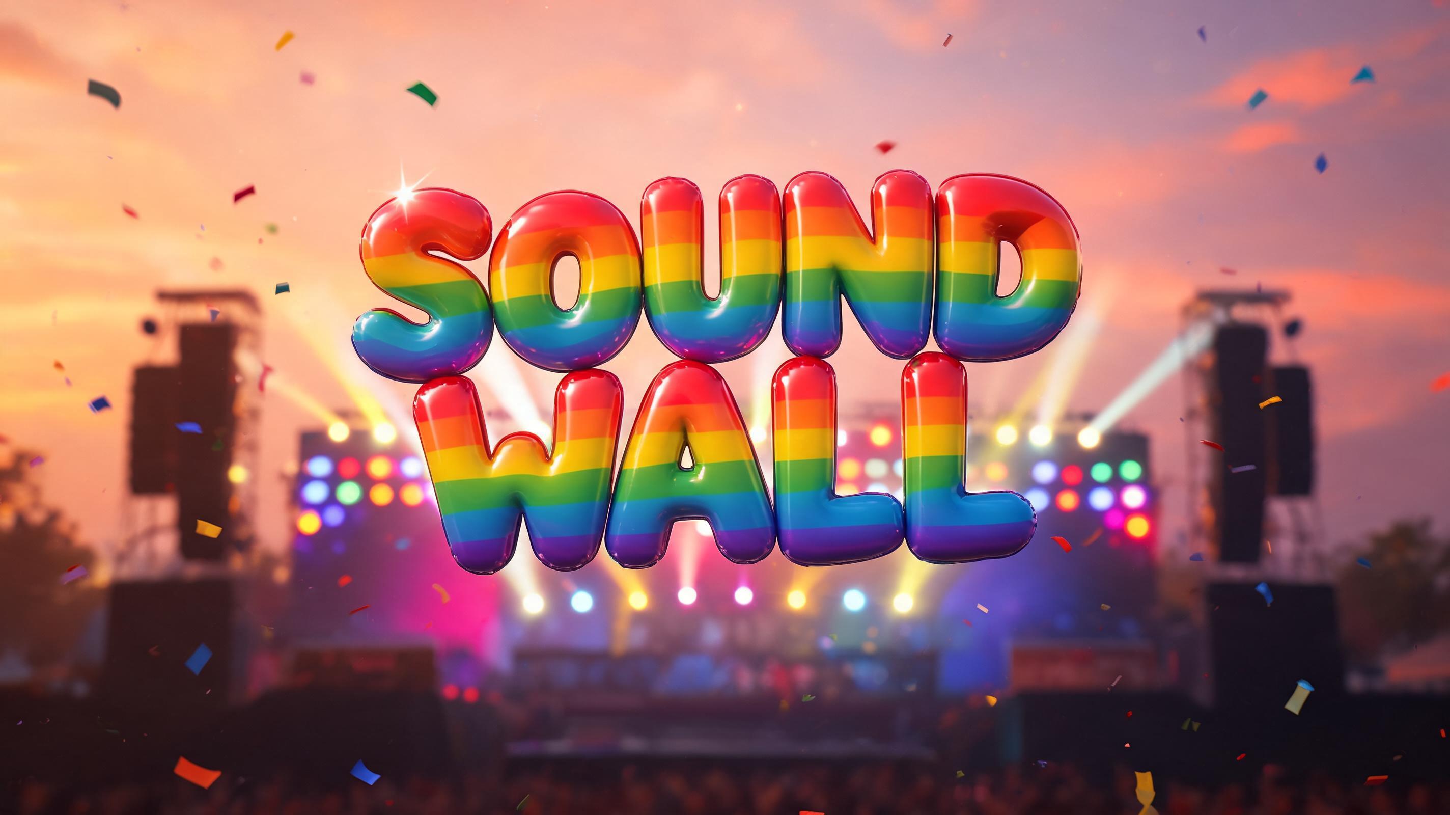 "Sound Wall" — Rainbow | AI Text Effect Generator