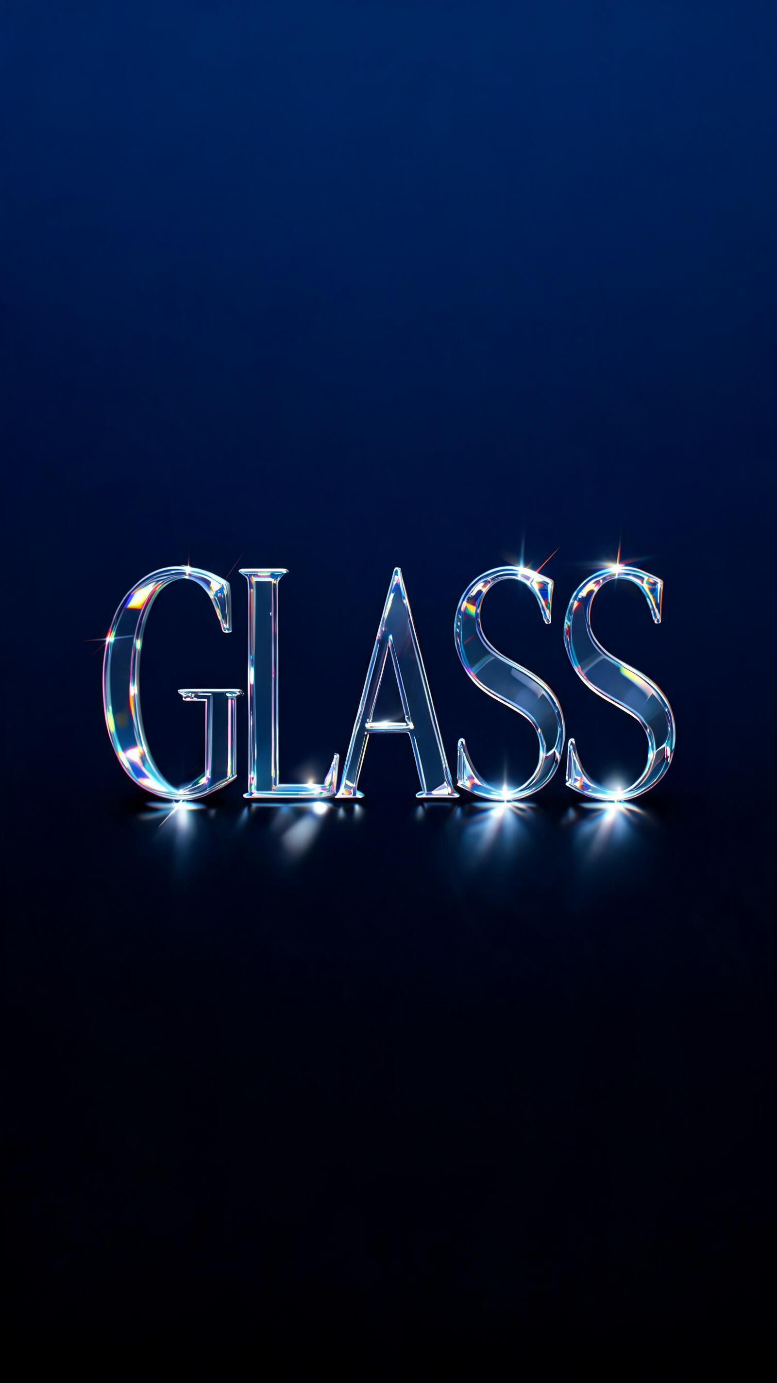 "GLASS" — Glass | AI Text Effect Generator