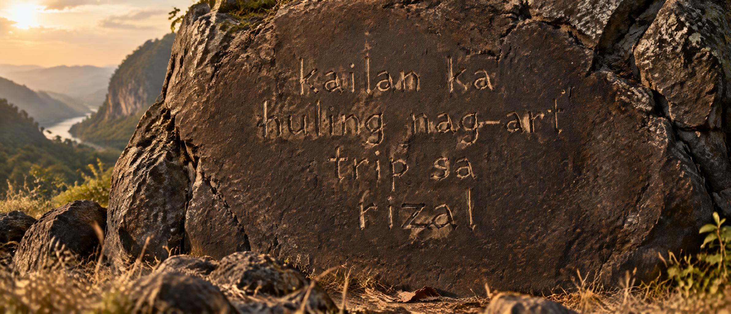 "kailan ka huling nag-art trip sa rizal" —  | AI Text Effect Generator