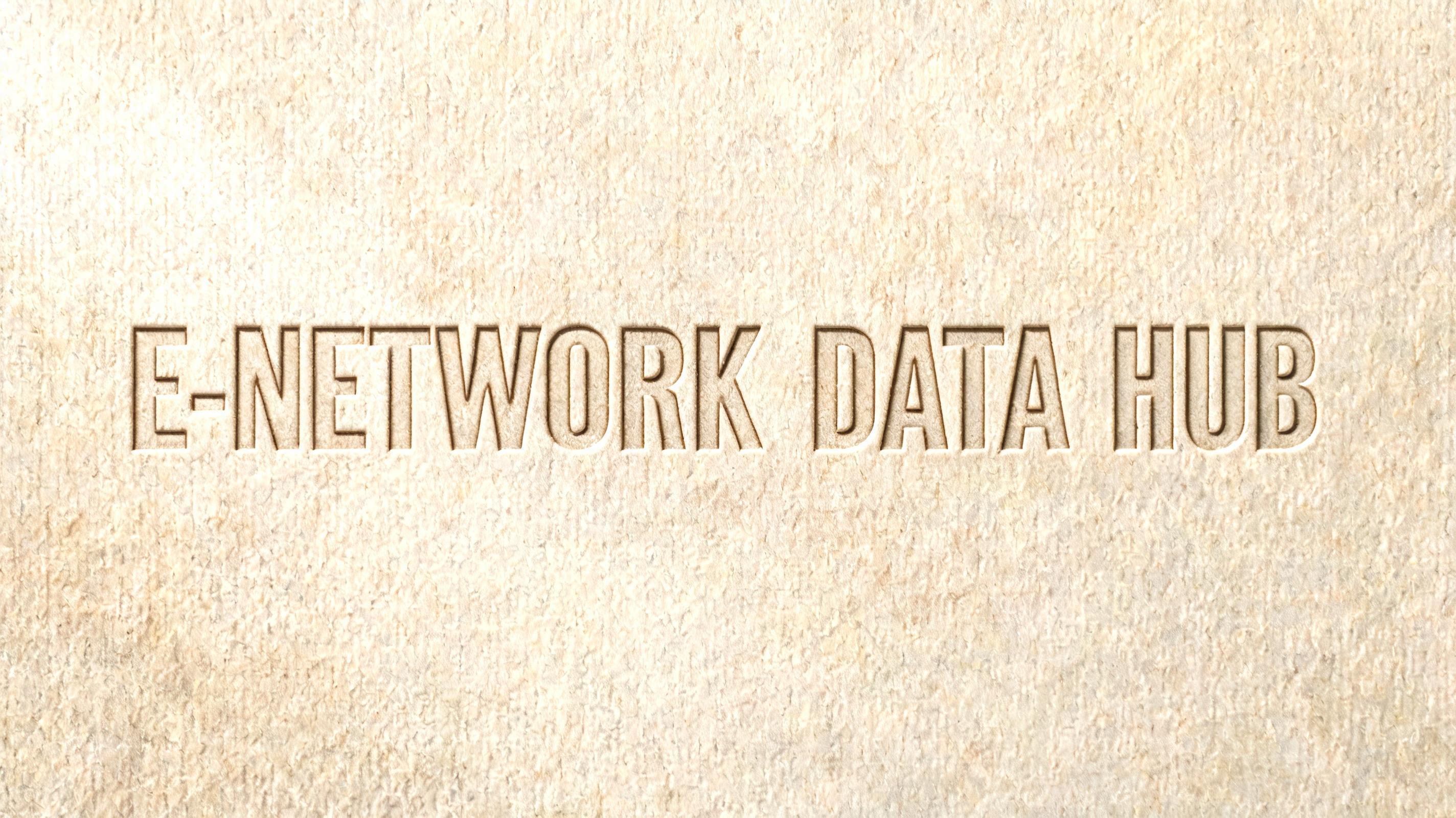 "E-NETWORK DATA HUB" — Emboss | AI Text Effect Generator