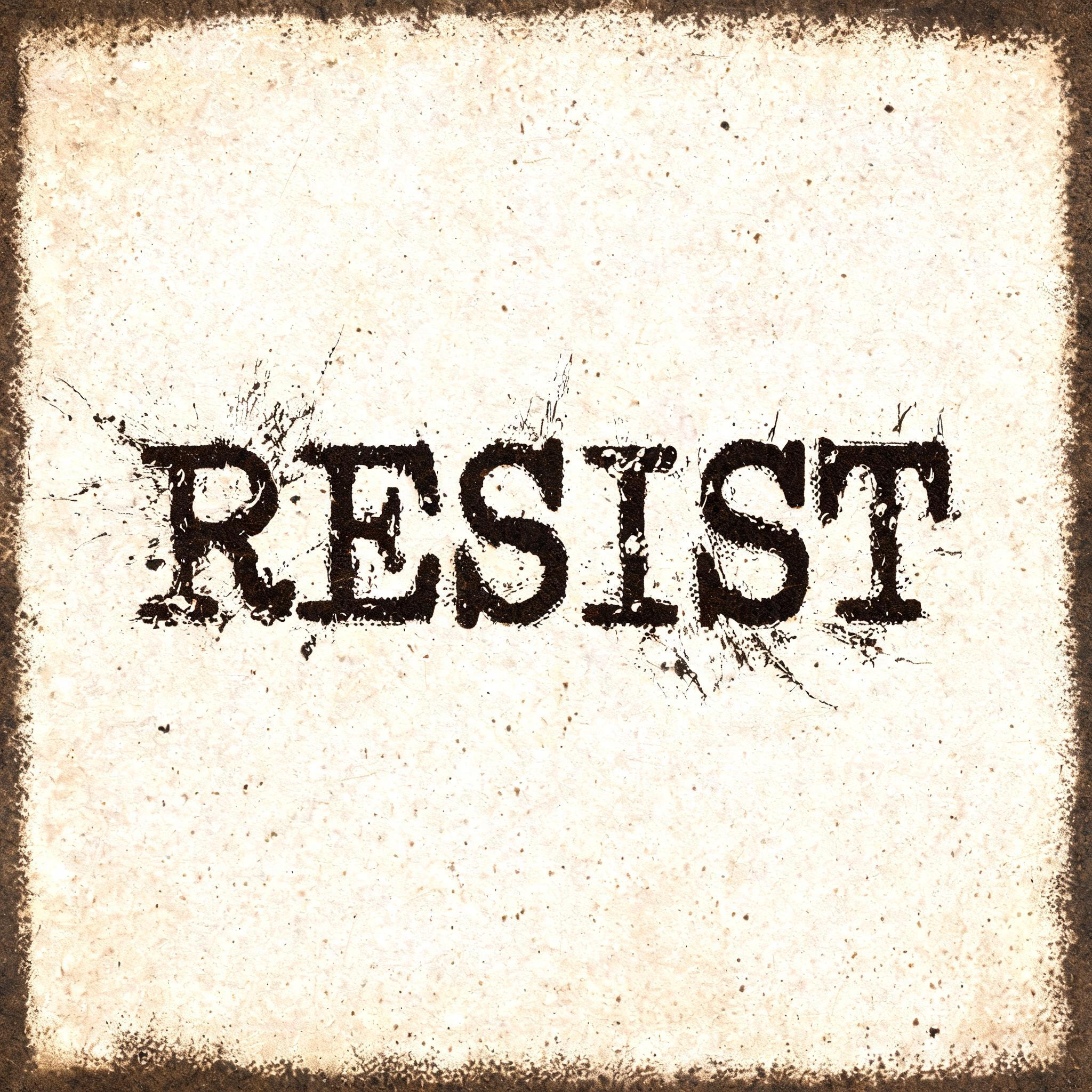"RESIST" — Typewriter | AI Text Effect Generator