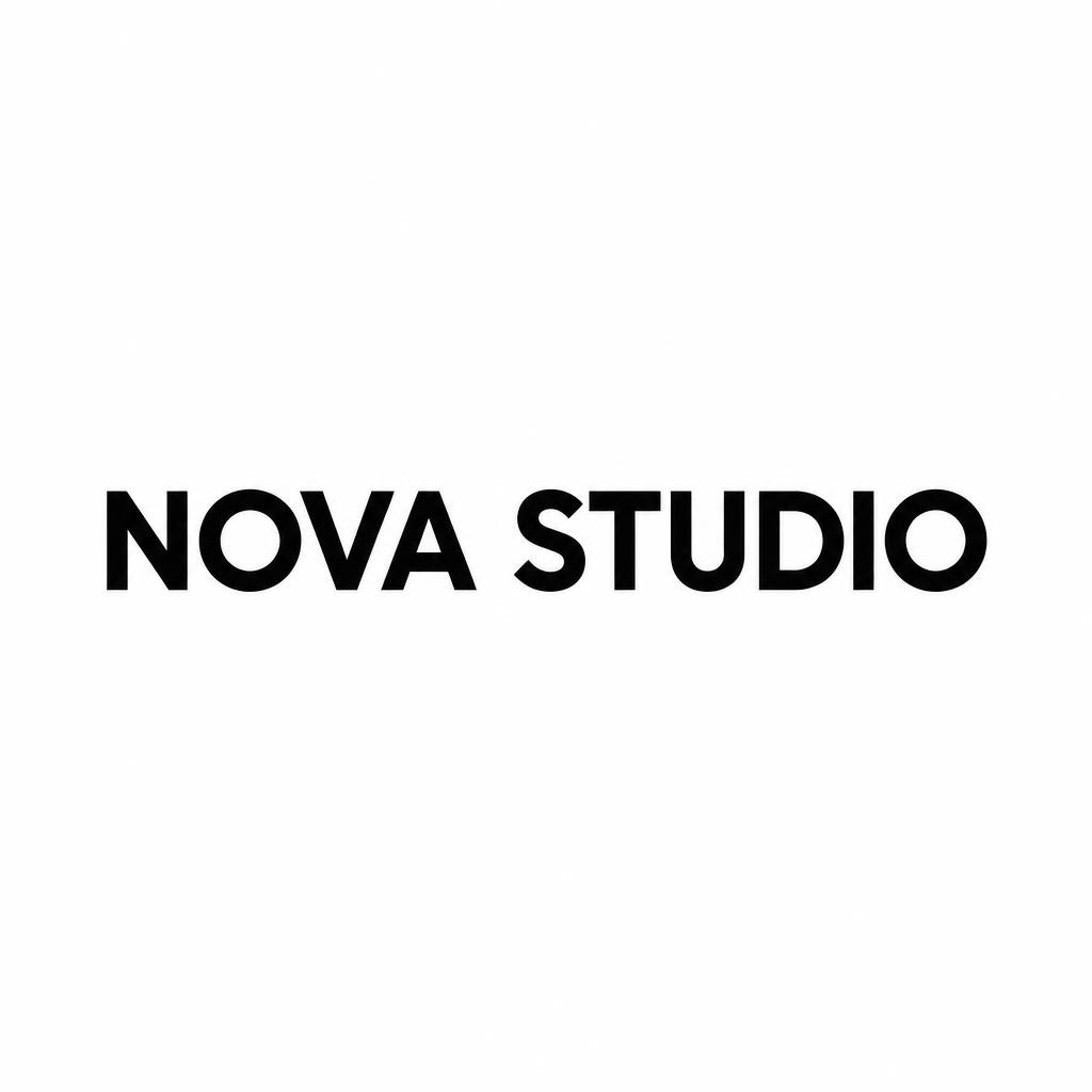 "NOVA STUDIO" — Minimal text effect