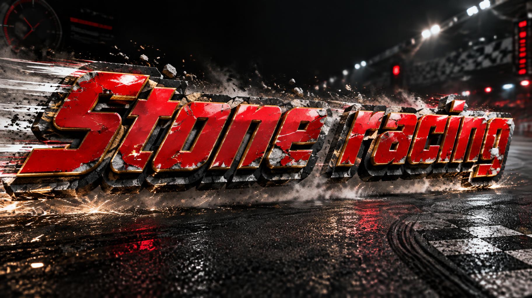 "Stone racing" — Racing | AI Text Effect Generator