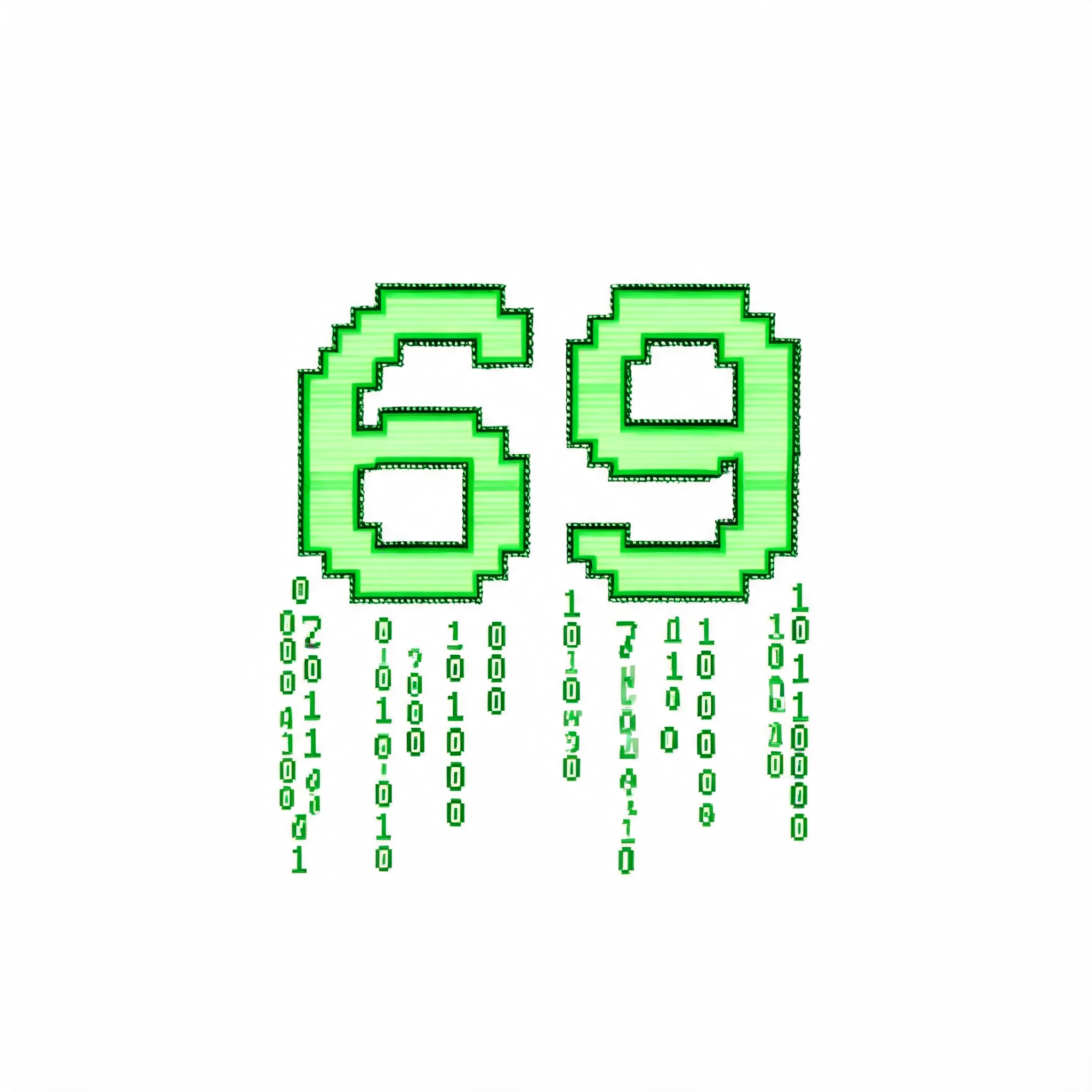 "69" — Cyberpunk Data Stream | AI Text Effect Generator