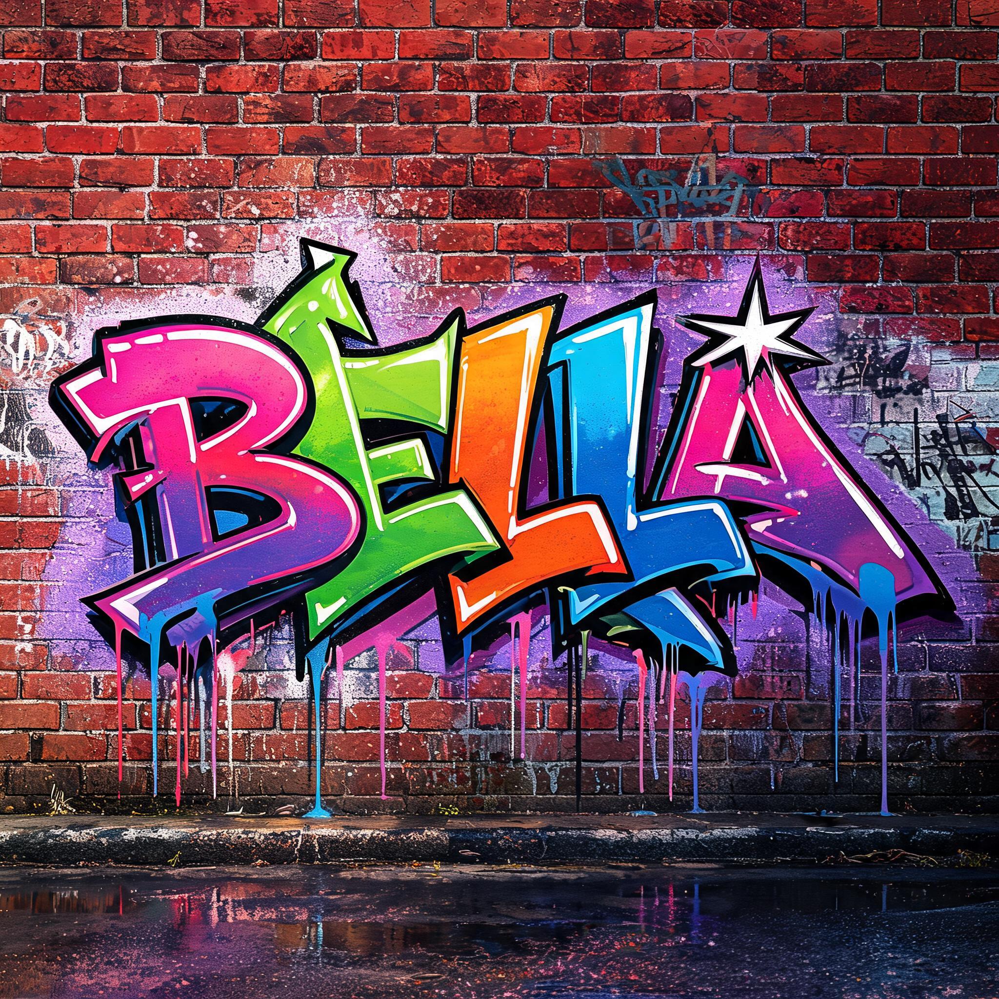 "BELLA" — Graffiti | AI Text Effect Generator