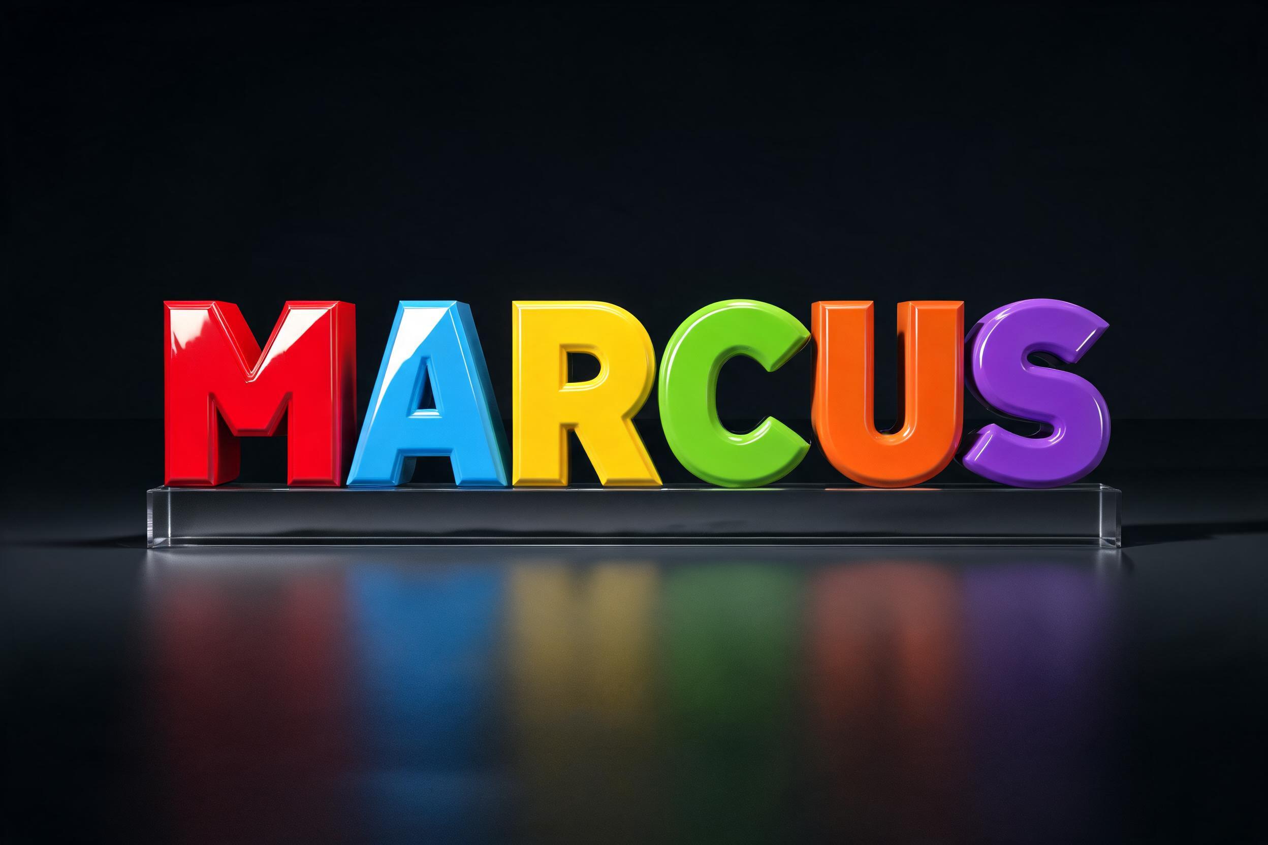 "MARCUS" — 3d Bold | AI Text Effect Generator