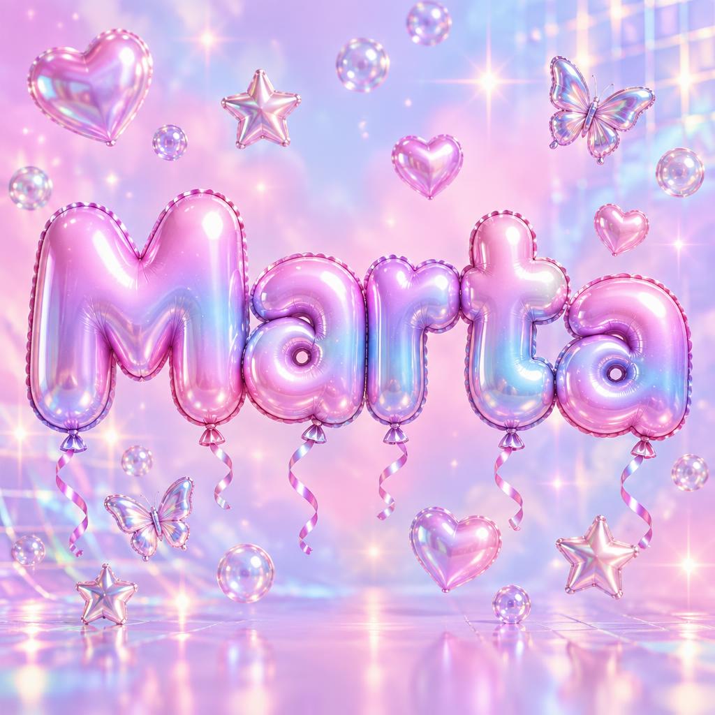 "Marta" — Y2k Bubbly | AI Text Effect Generator