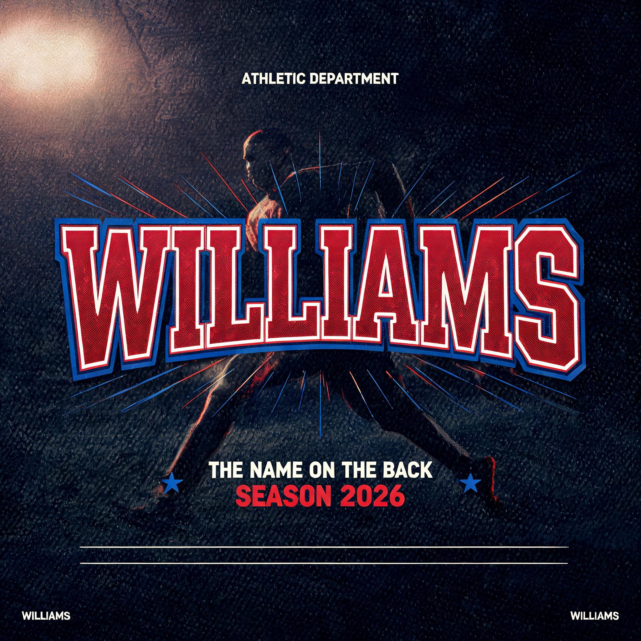 "Williams" — Sports | AI Text Effect Generator