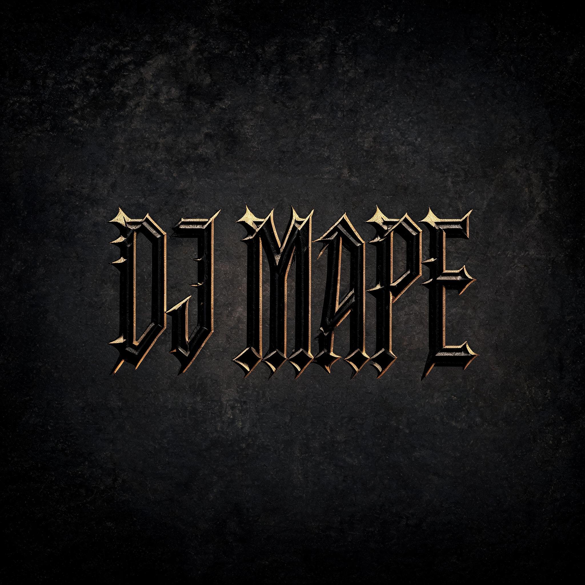 "DJ MAPE " — Gothic Font | AI Text Effect Generator