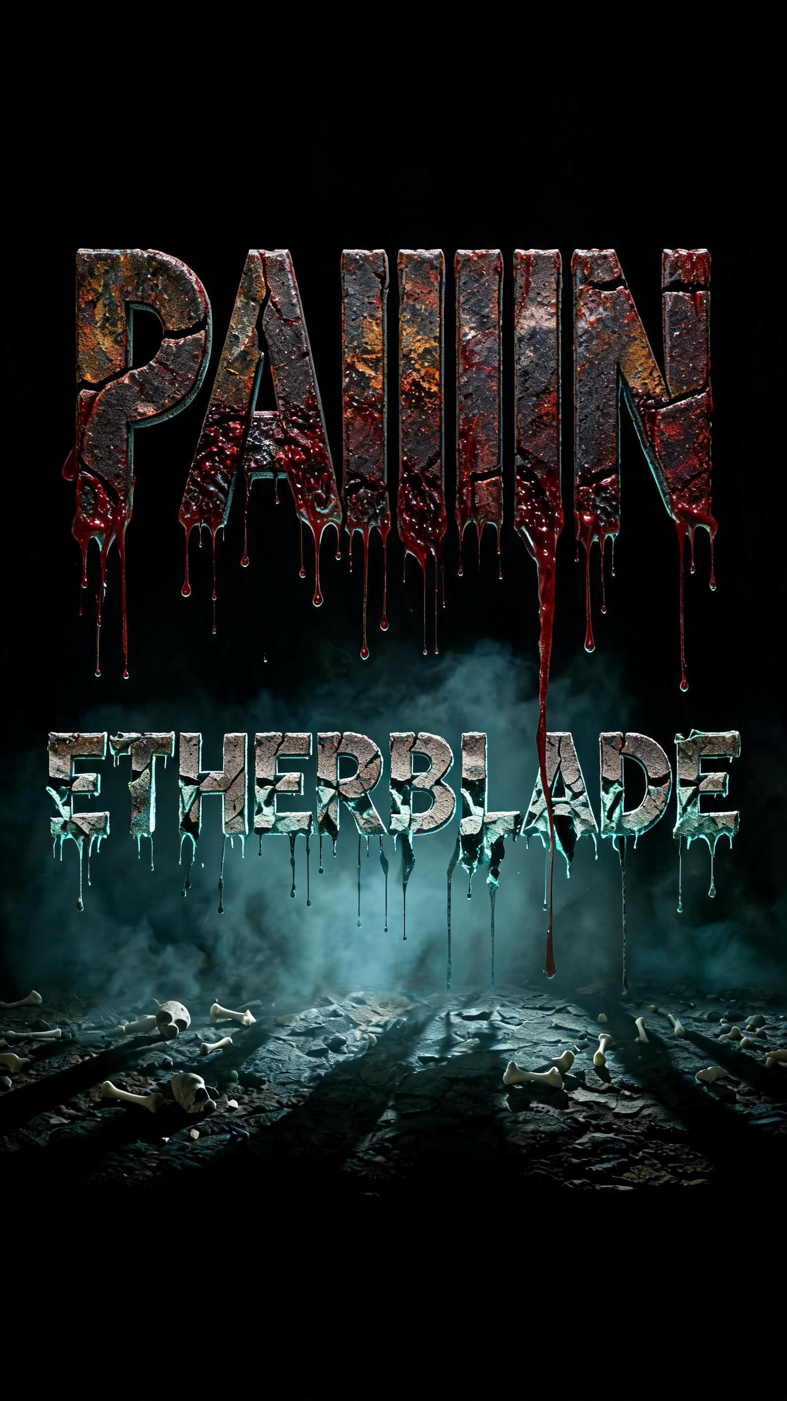 "PAIIIIIN
ETHERBLADE" — Cinematic Horror text effect