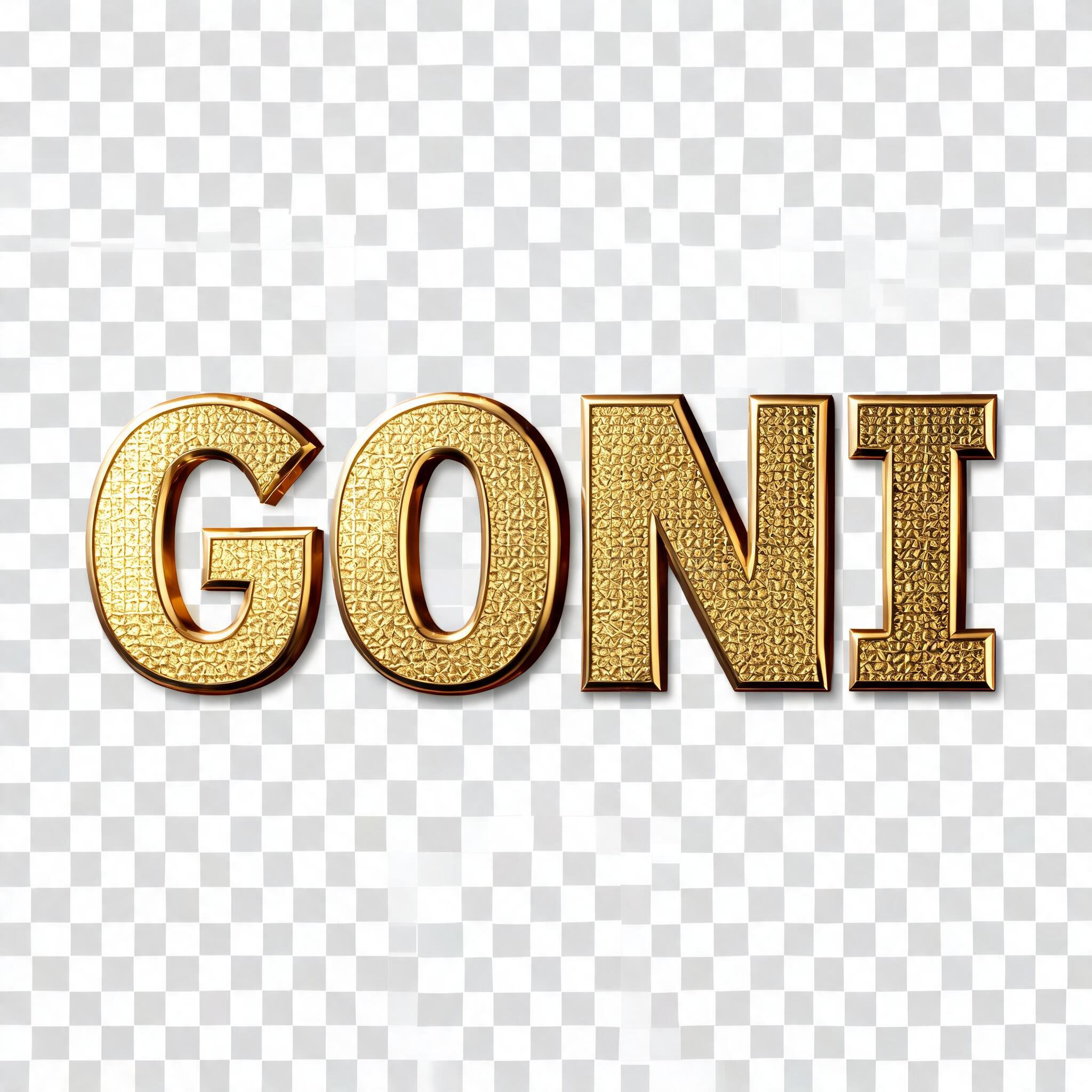 "GONI" — 3d Bold Gold | AI Text Effect Generator