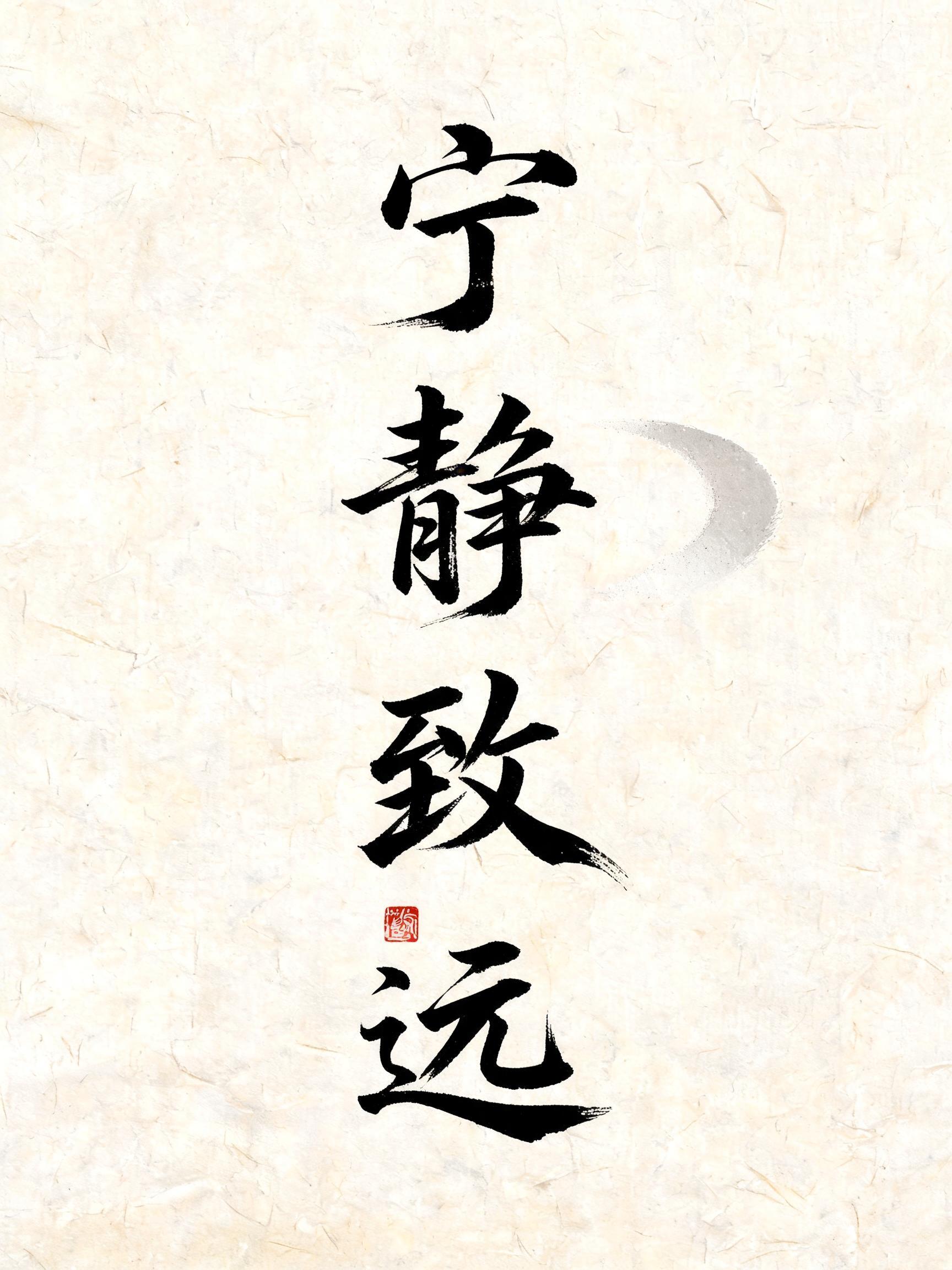 "宁
静
致
远" — Brush Chinese Ink | AI Text Effect Generator