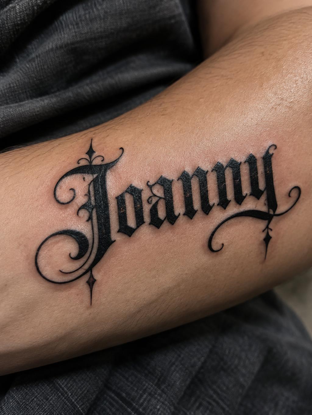 "Joanny" — Tattoo | AI Text Effect Generator