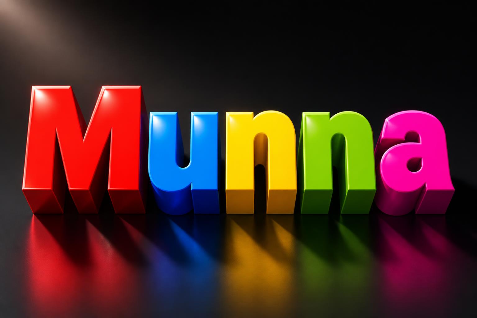 "Munna" — 3d Bold | AI Text Effect Generator
