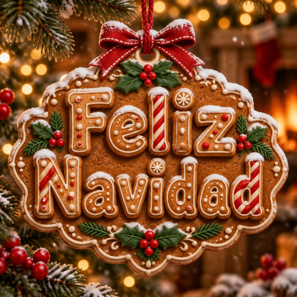 "Feliz Navidad" — Christmas text effect