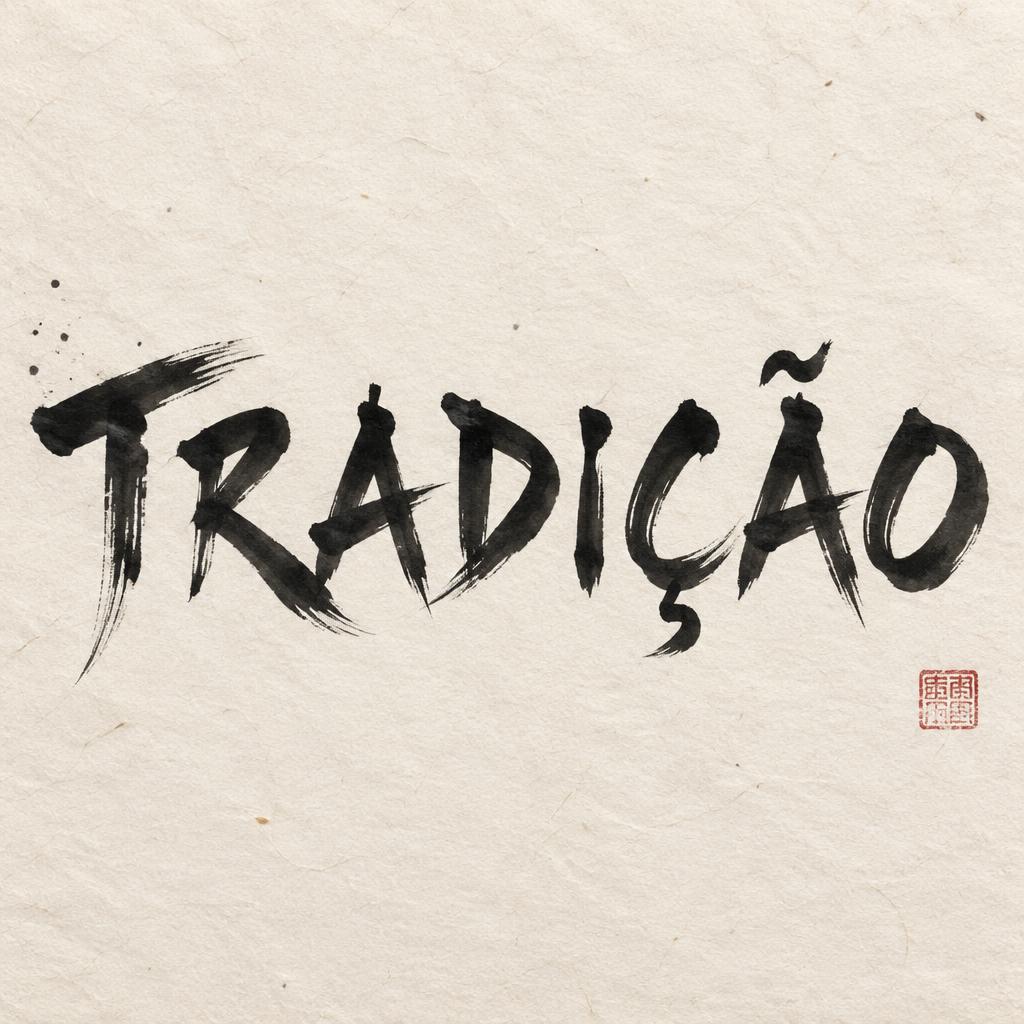 "TRADIÇÃO" — Brush Japanese Ink | AI Text Effect Generator
