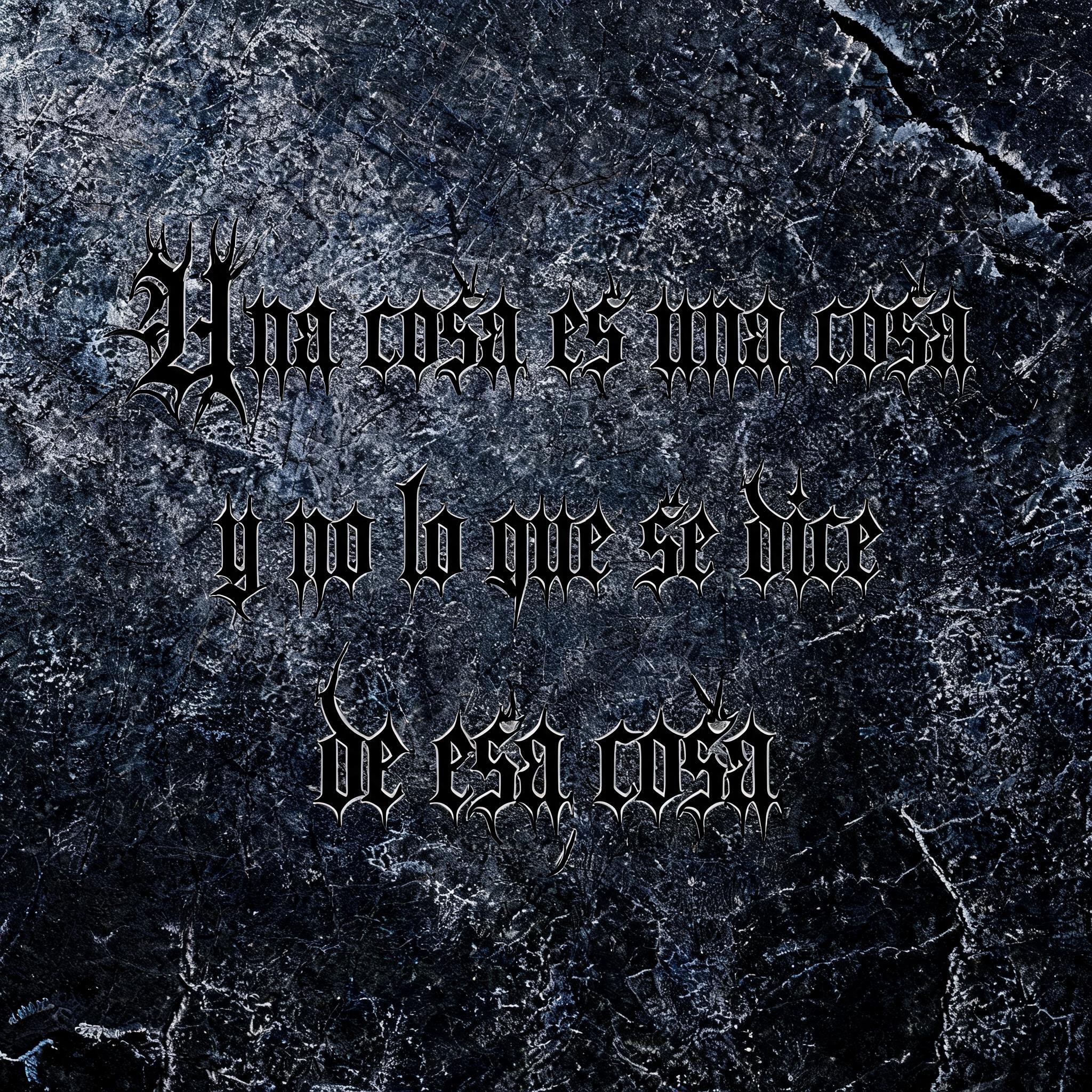 "Una cosa es una cosa y no lo que se dice de esa cosa" — Gothic Font | AI Text Effect Generator