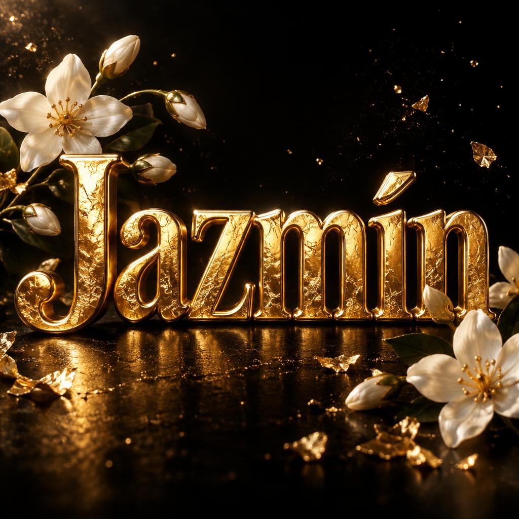 "Jazmín" — Luxury Gold | AI Text Effect Generator