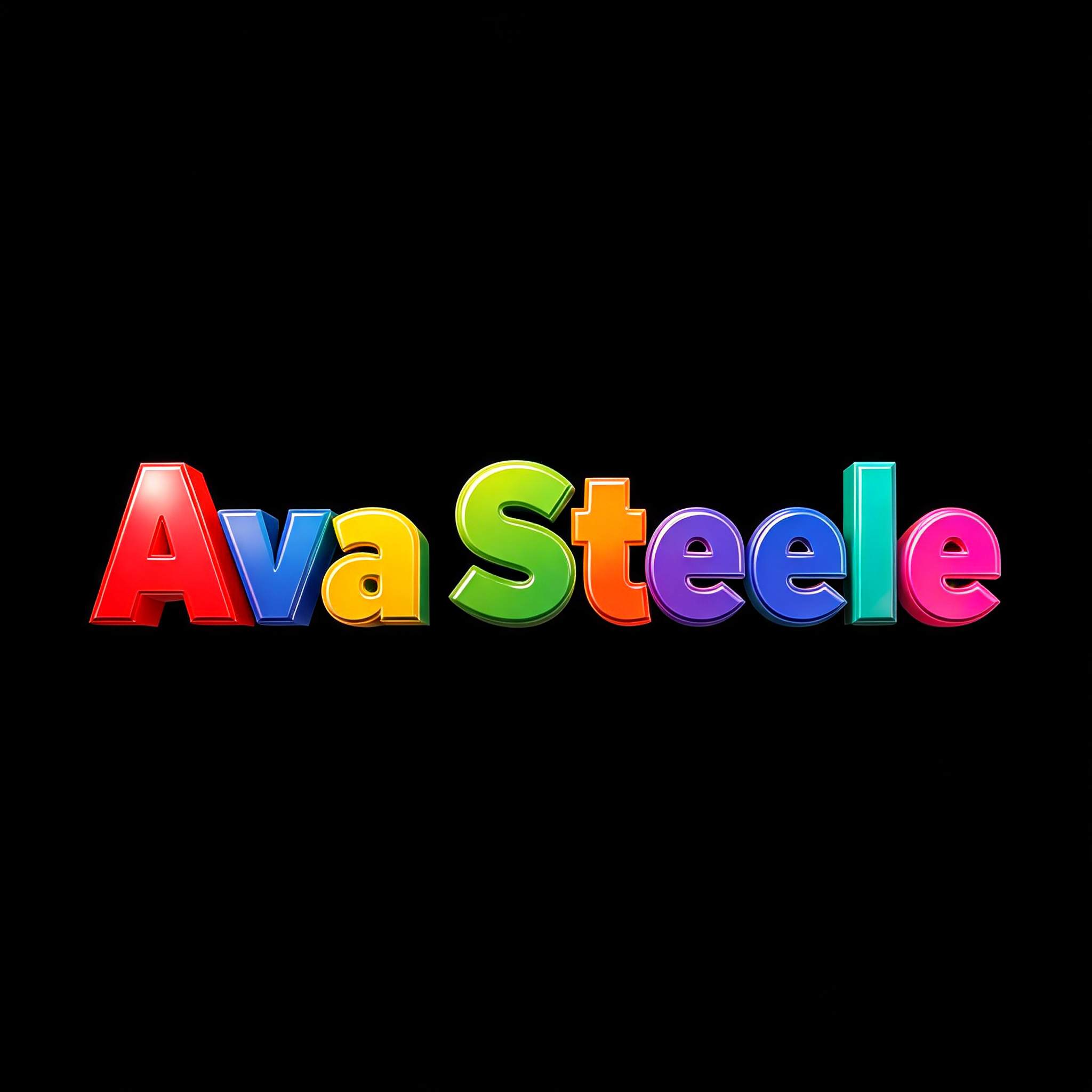 "Ava Steele" — 3d Bold | AI Text Effect Generator