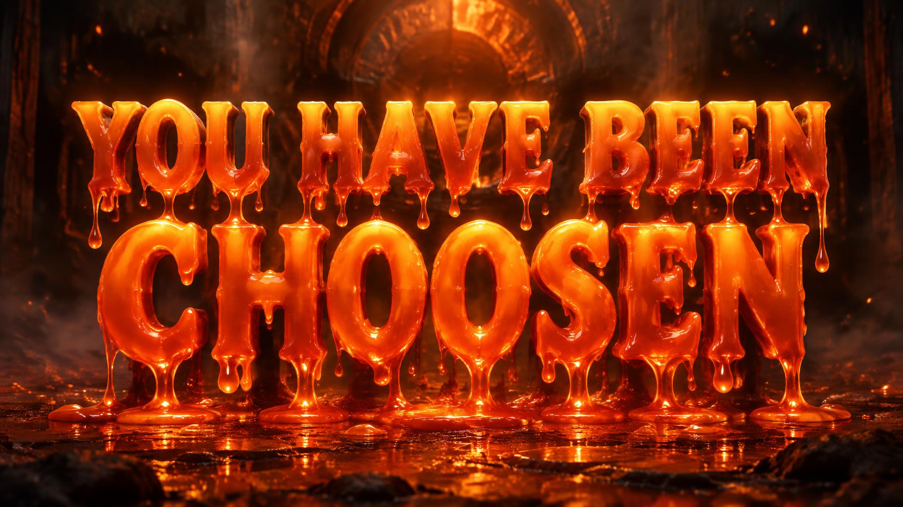"YOU HAVE BEEN CHOOSEN" — Drip Font Melting | AI Text Effect Generator