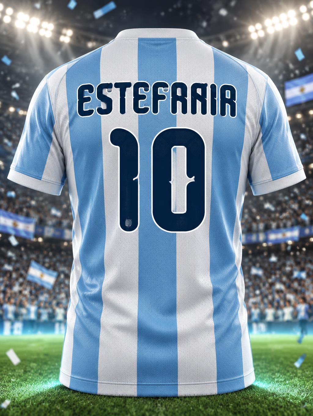 "ESTEFANIA
10" — Sports Football | AI Text Effect Generator