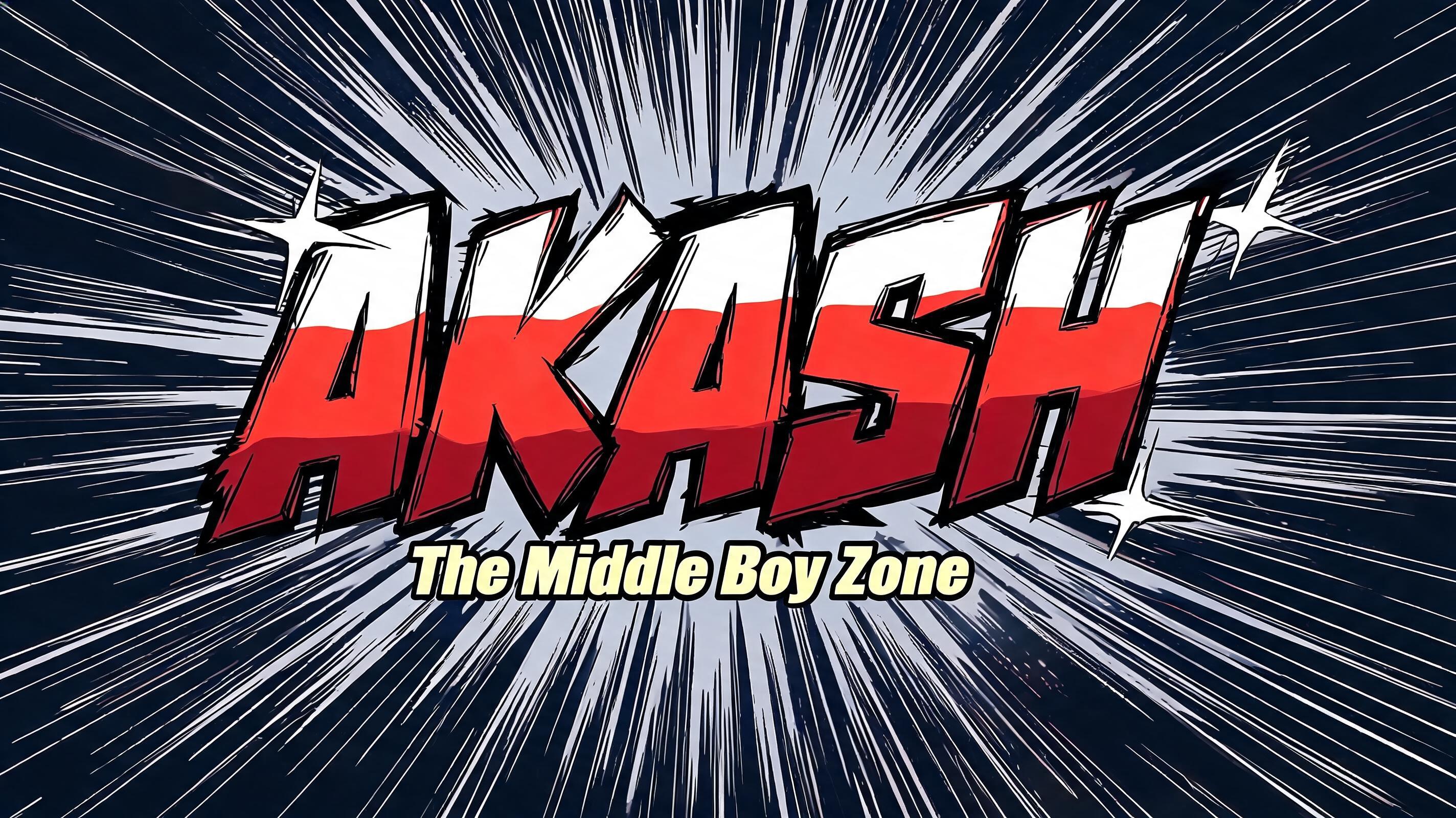 "AKASH
The Middle Boy Zone" — Superhero | AI Text Effect Generator