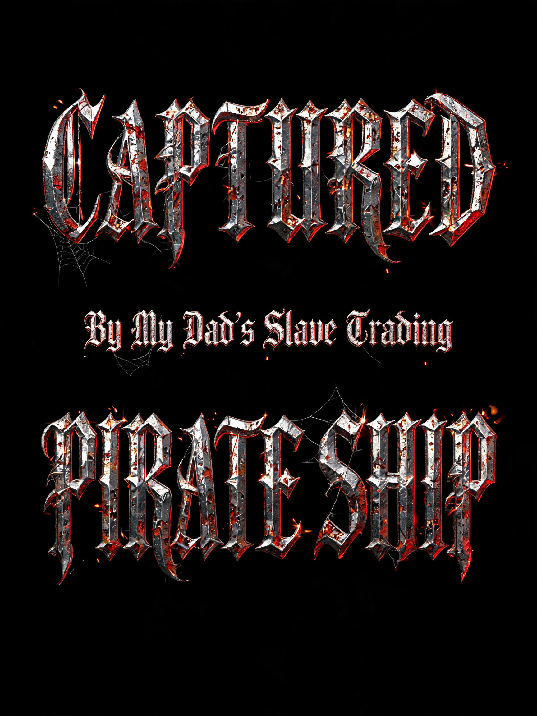 "CAPTURED By My Dad's Slave Trading PIRATE SHIP" — Gothic Font | AI Text Effect Generator
