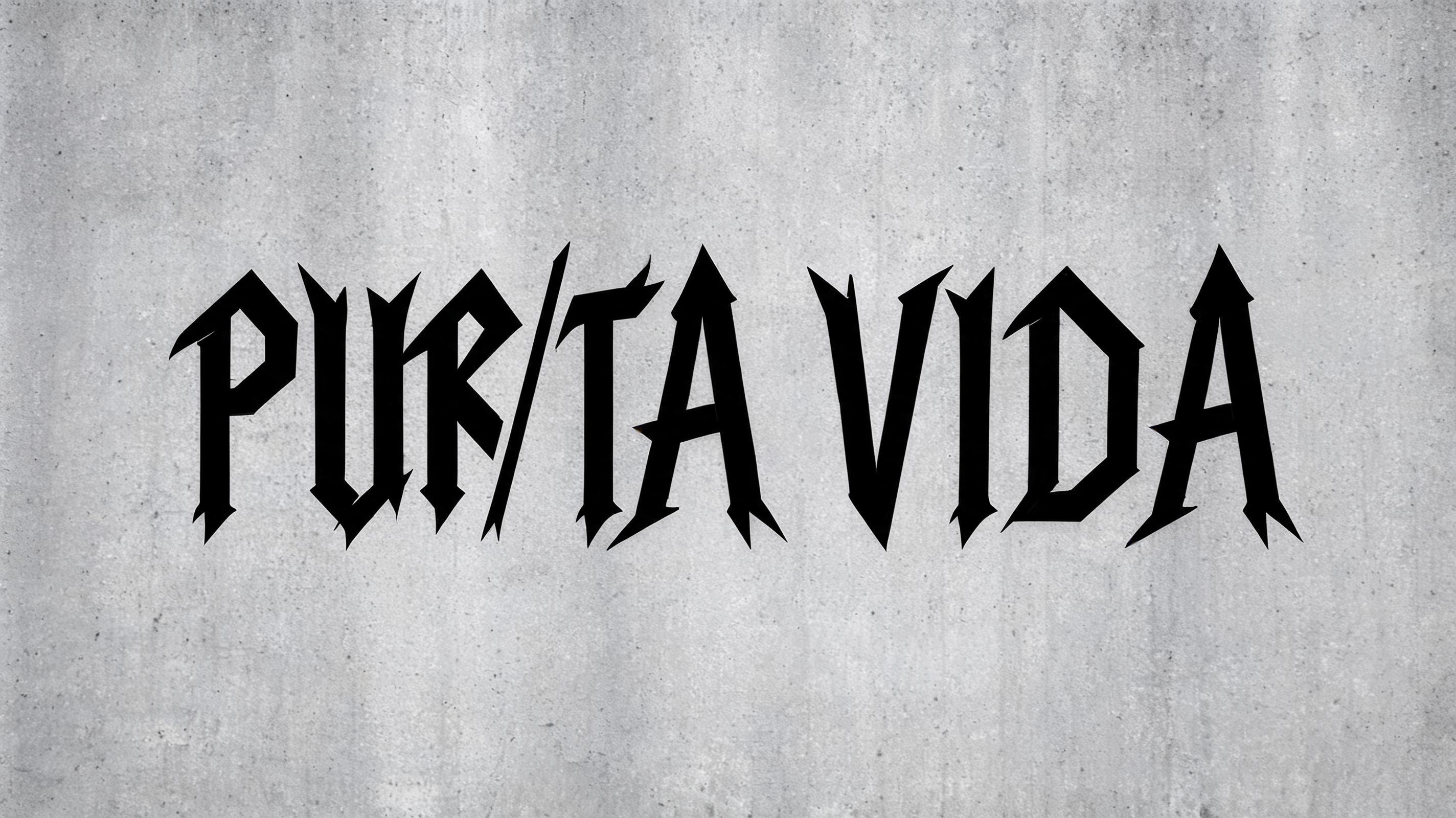 "PUr/tA VIDA" — Chicano | AI Text Effect Generator