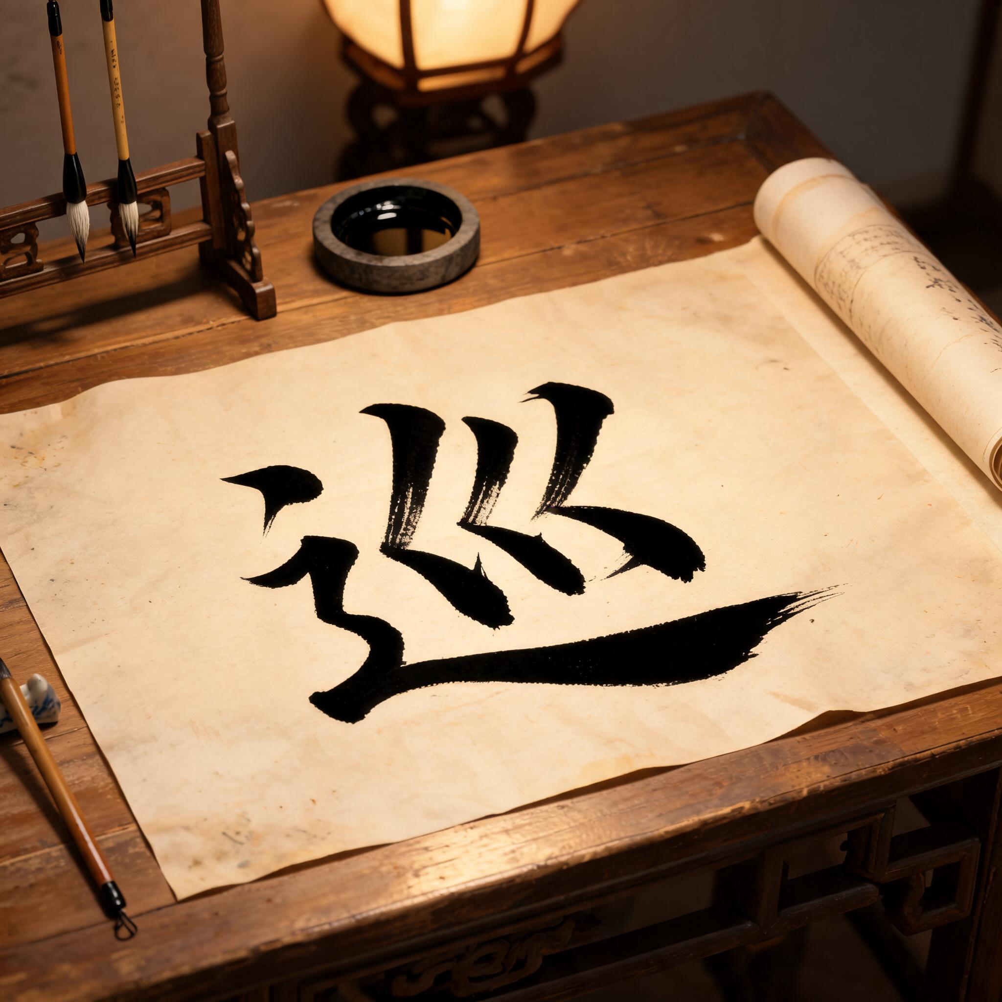 "巡" — Brush Chinese Ink | AI Text Effect Generator
