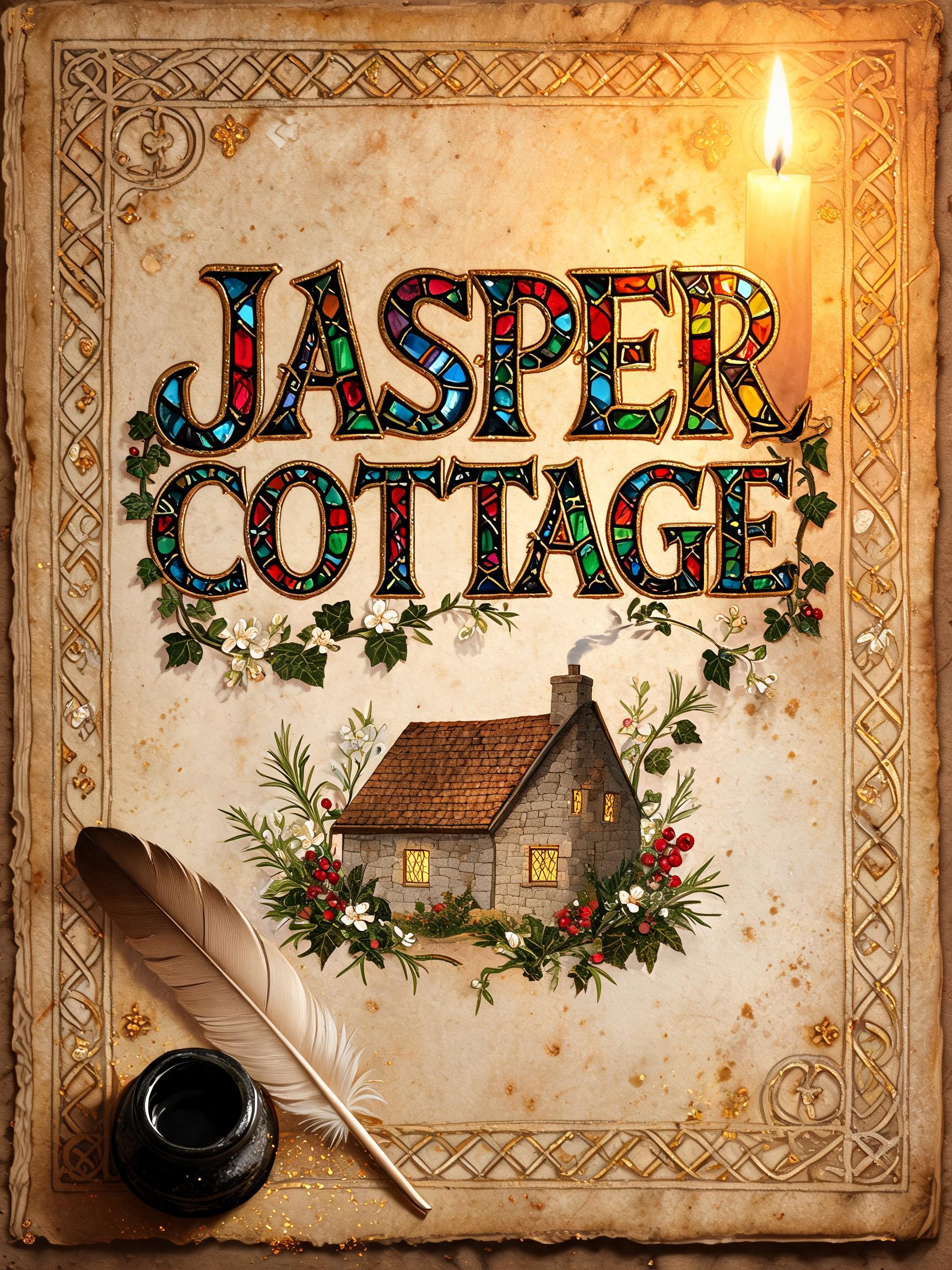 "Jasper Cottage" — medieval text effect