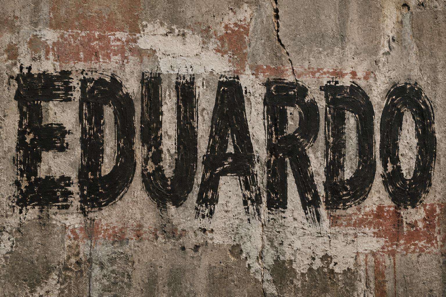 "EDUARDO" — Brush Dry | AI Text Effect Generator