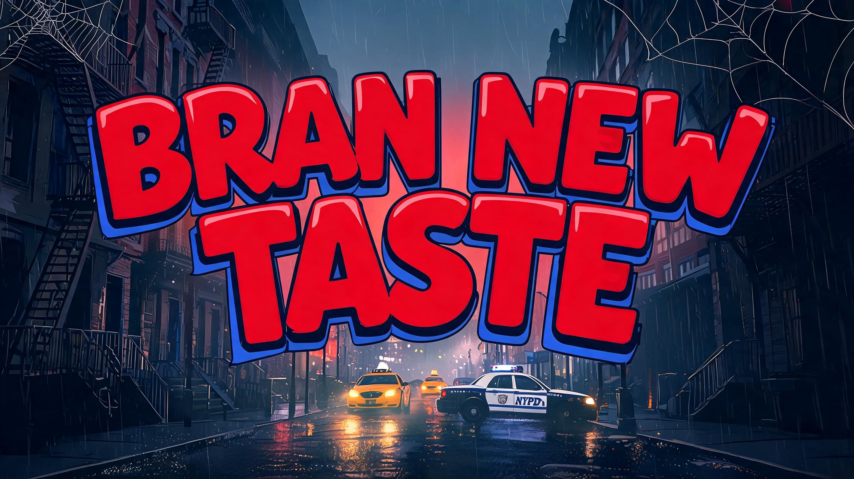 "BRAN NEW TASTE" — Spider Hero | AI Text Effect Generator