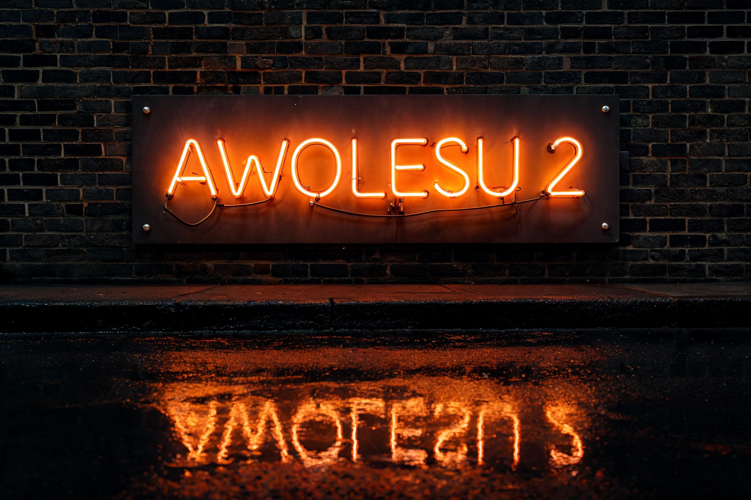 "AWOLESU 2" — Neon Sign | AI Text Effect Generator