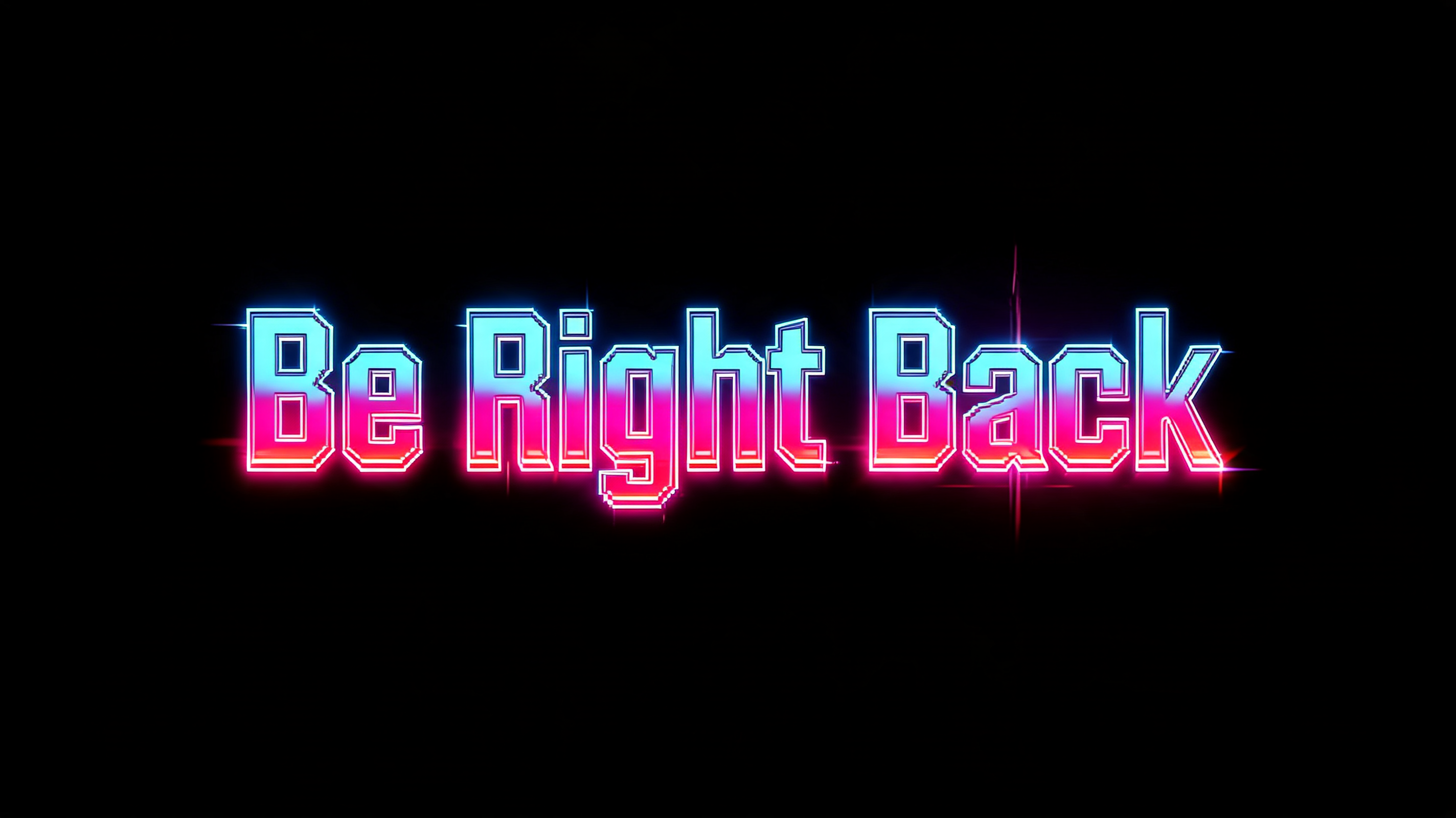 "Be Right Back" — Synthwave | AI Text Effect Generator