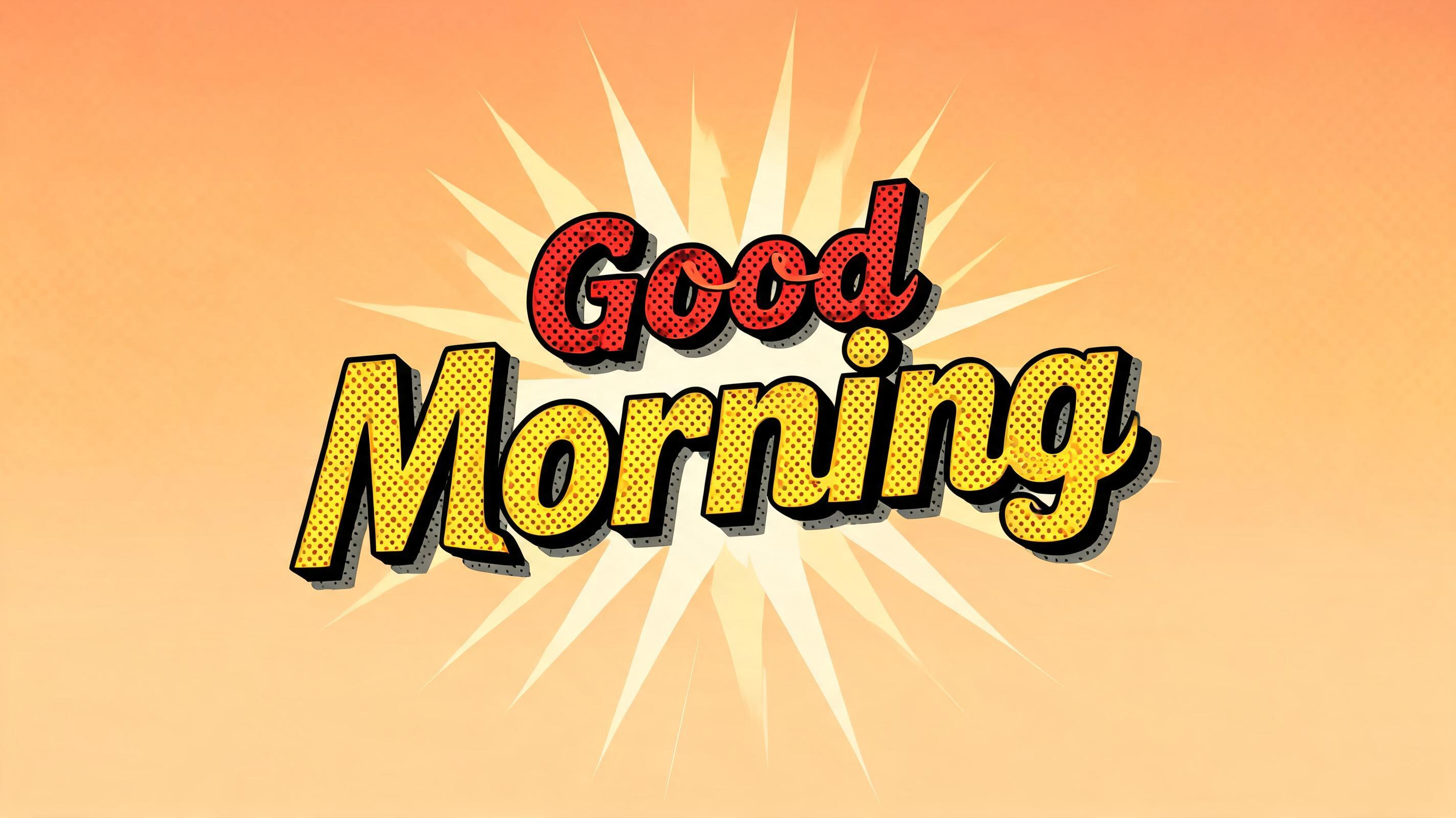 "Good Morning" — Retro Pop | AI Text Effect Generator