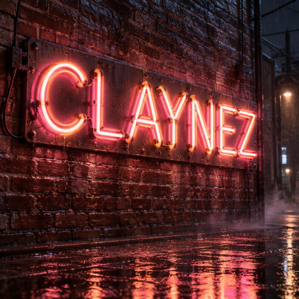 "CLAYNEZ" — Neon Sign | AI Text Effect Generator
