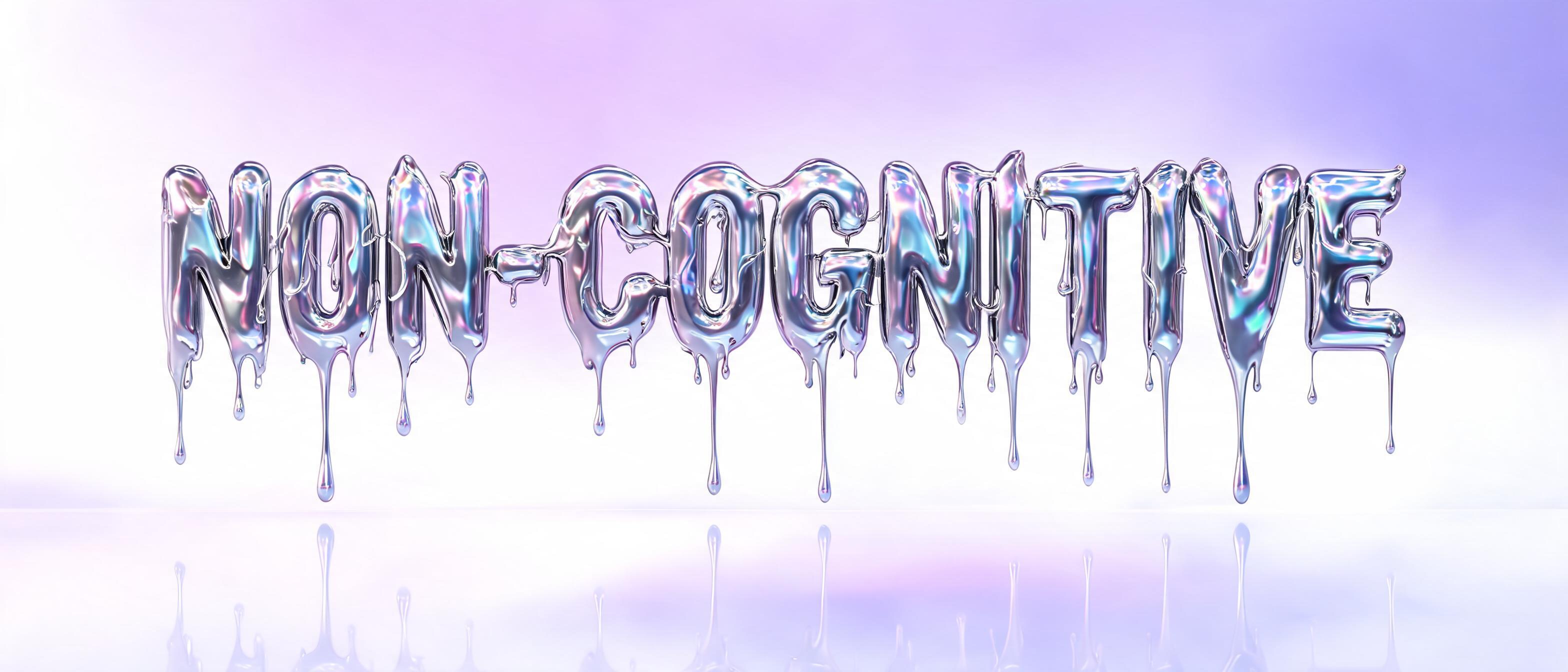 "Can you do a liquid-chrome name graphic of Non-Cognitive for a profile" — Y2k Liquid | AI Text Effect Generator