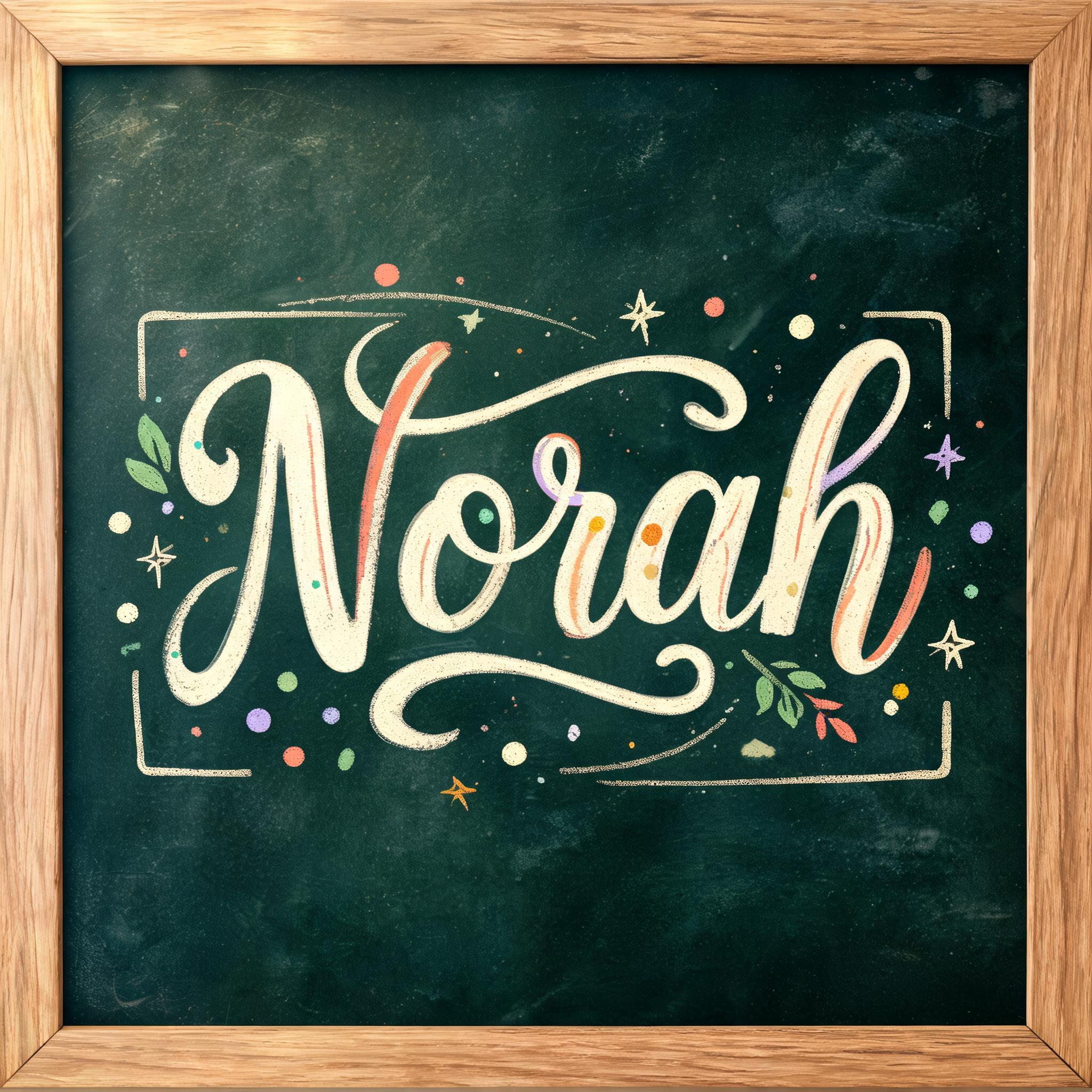 "Norah" — Chalk | AI Text Effect Generator