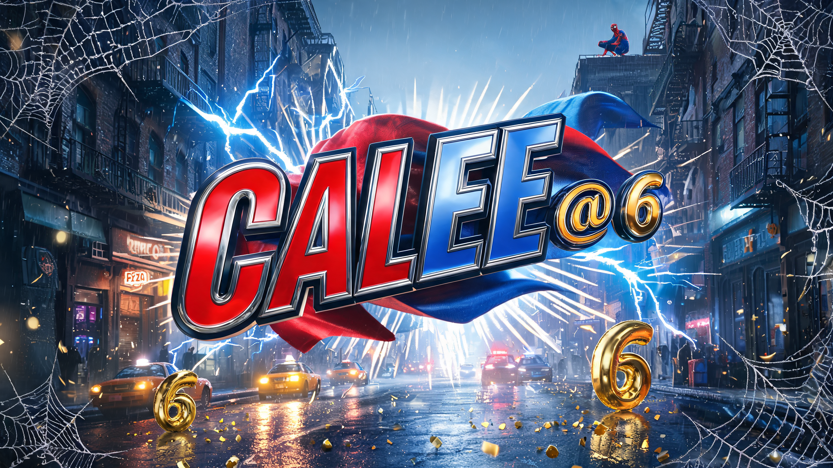 "CALEE @ 6" — Spider Hero | AI Text Effect Generator