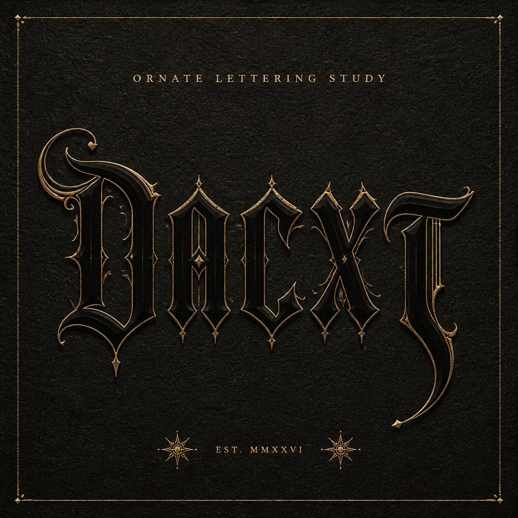 DACXT
ORNATE LETTERING STUDY
EST. MMXXVI